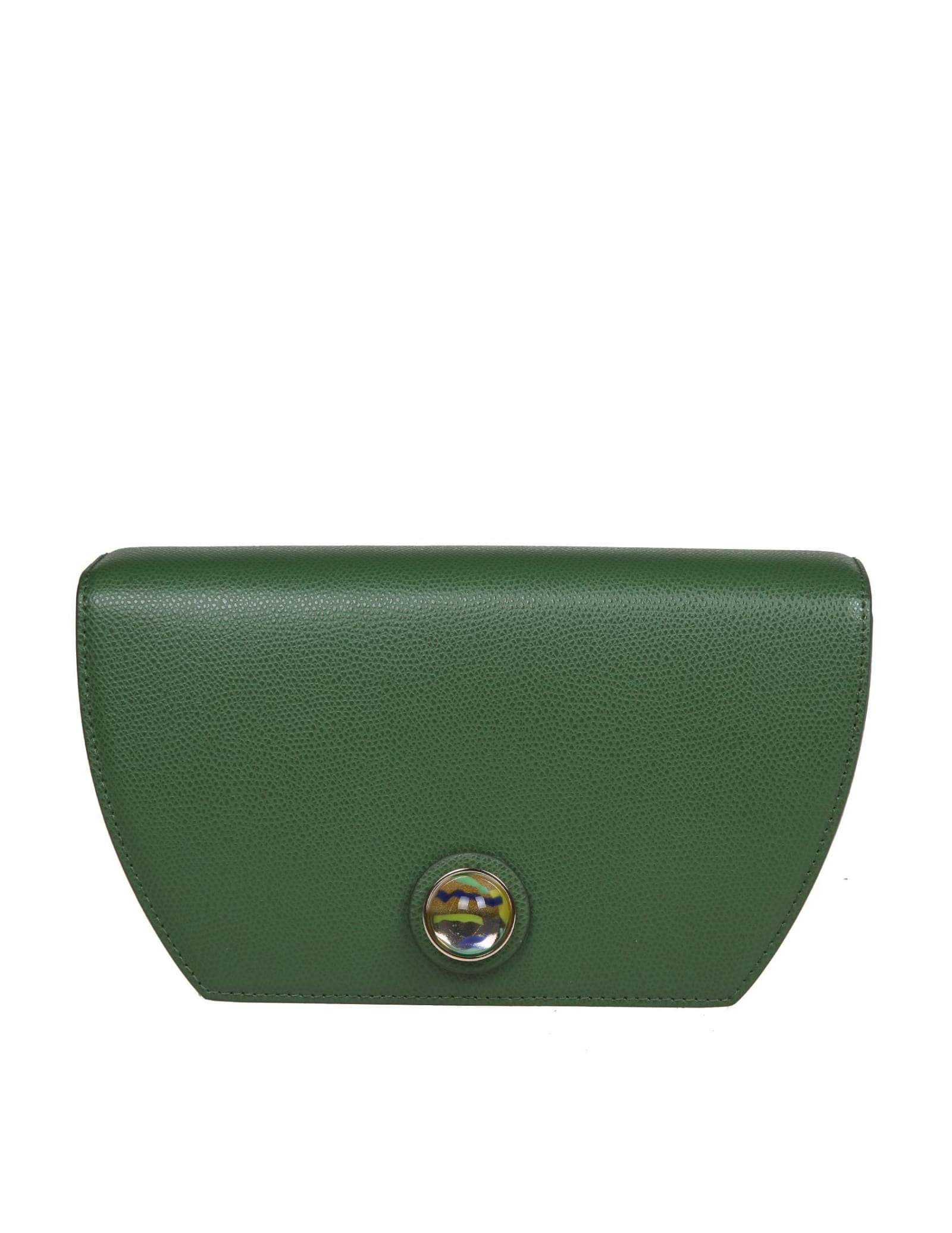 Shop Furla Sfera Mini Shoulder Bag In Green Leather