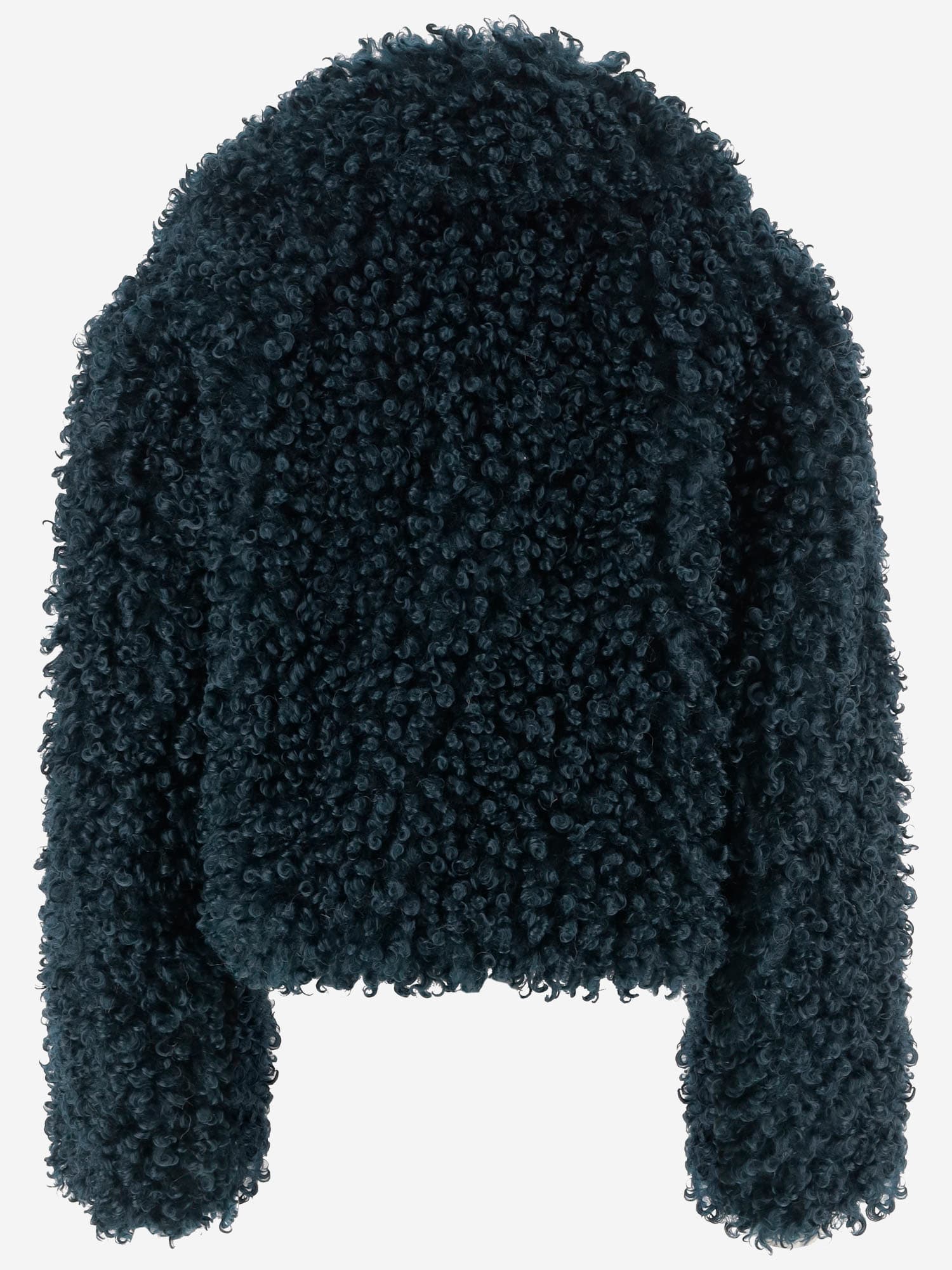 Stand Studio Samara Furry Fake Fur Jacket In Blue