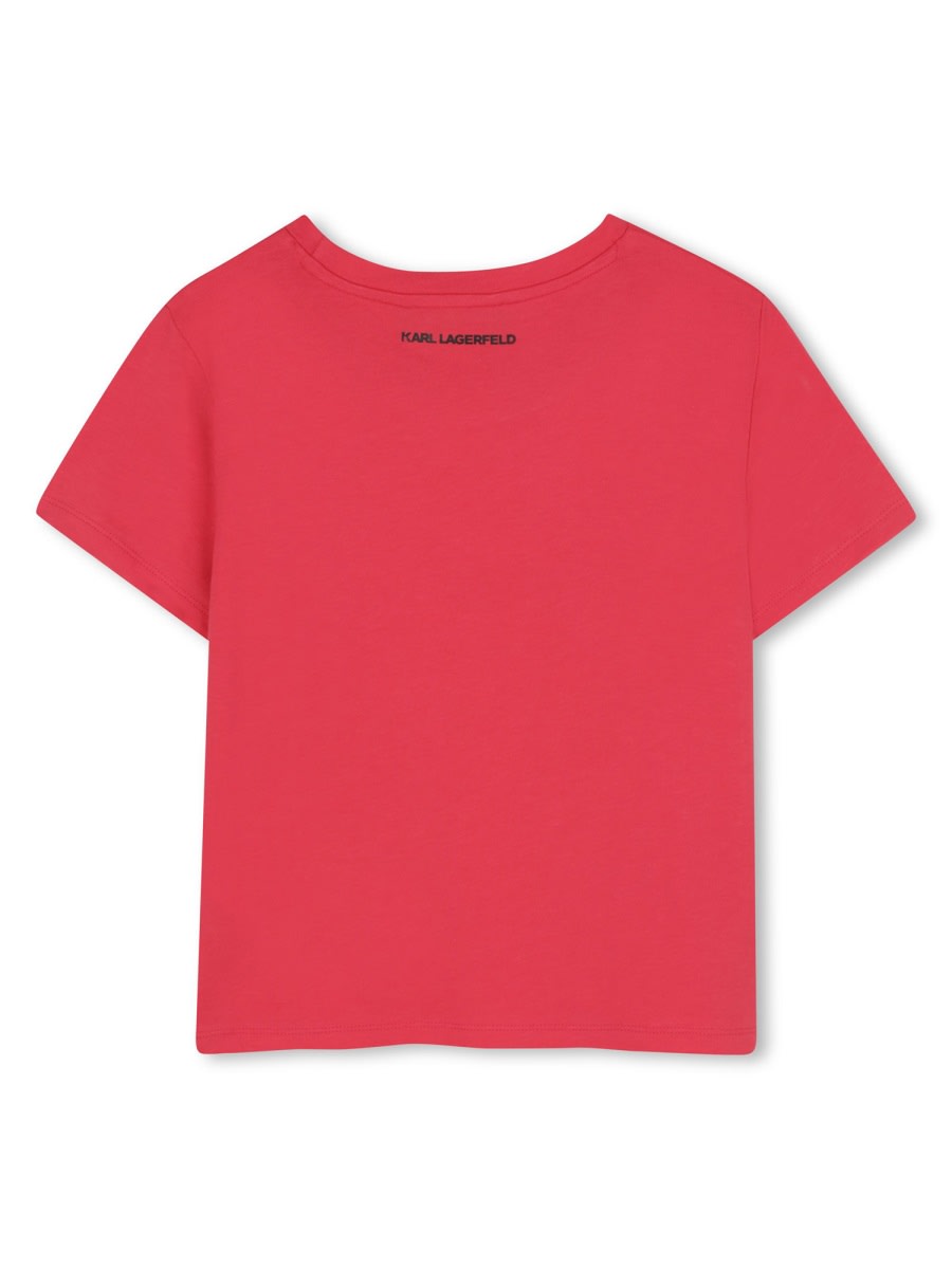 Karl Lagerfeld T-shirt With Logo In Red