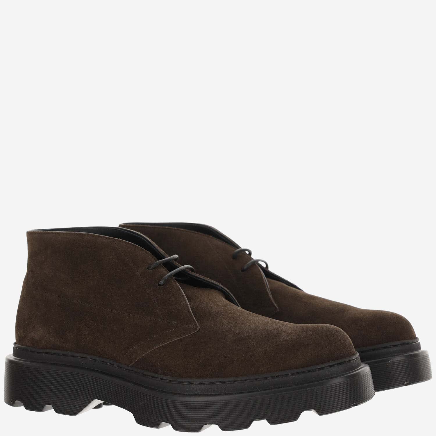 Shop Tod's Suede Ankle Boots In Brown