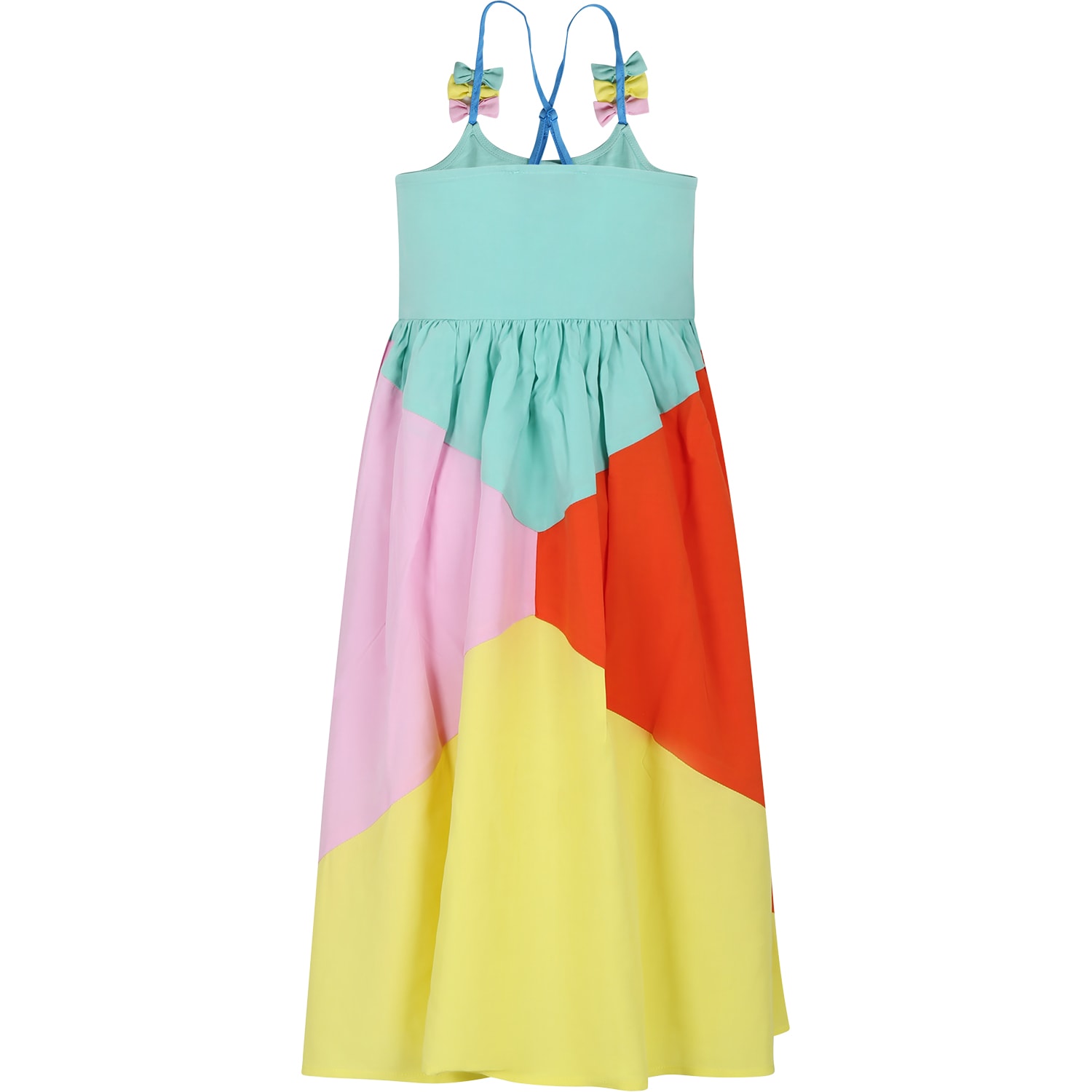 Shop Stella Mccartney Multicolor Dress For Girl With Bows