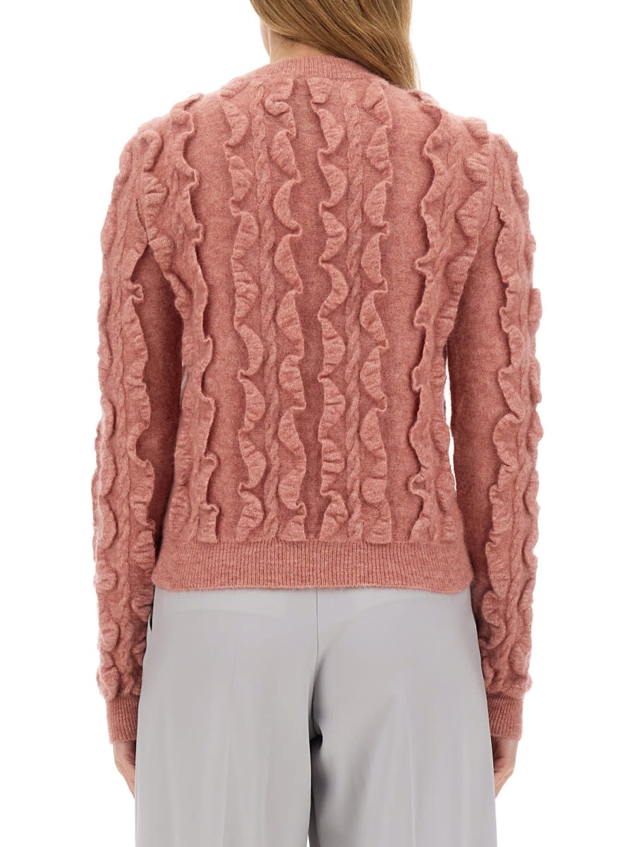 Shop Moschino Wool Blend Sweater In Pink