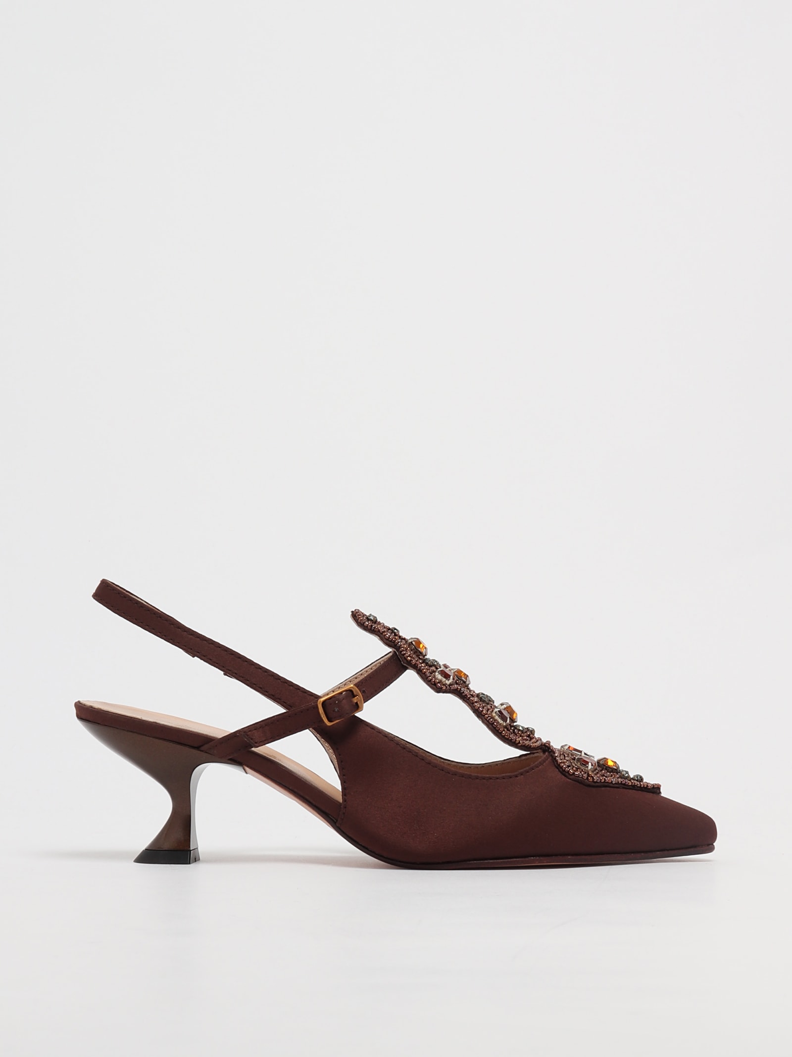 Shop Maliparmi Fabric Pump In Bronzo