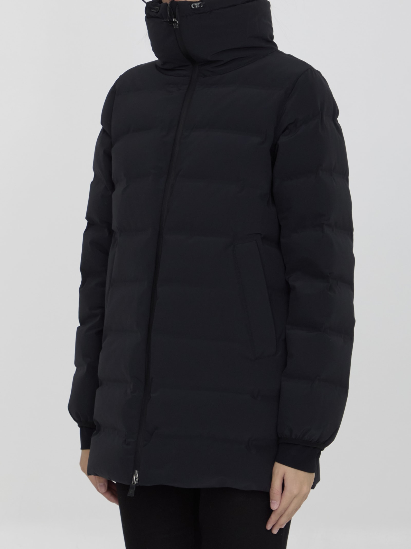 Shop Herno Gore-tex Down Jacket In Black