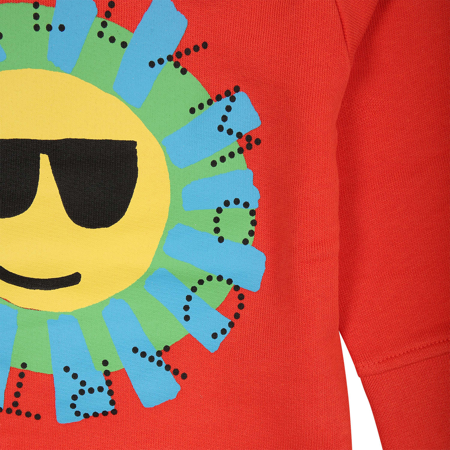 Shop Stella Mccartney Red Sweatshirt For Baby Boy With Sun