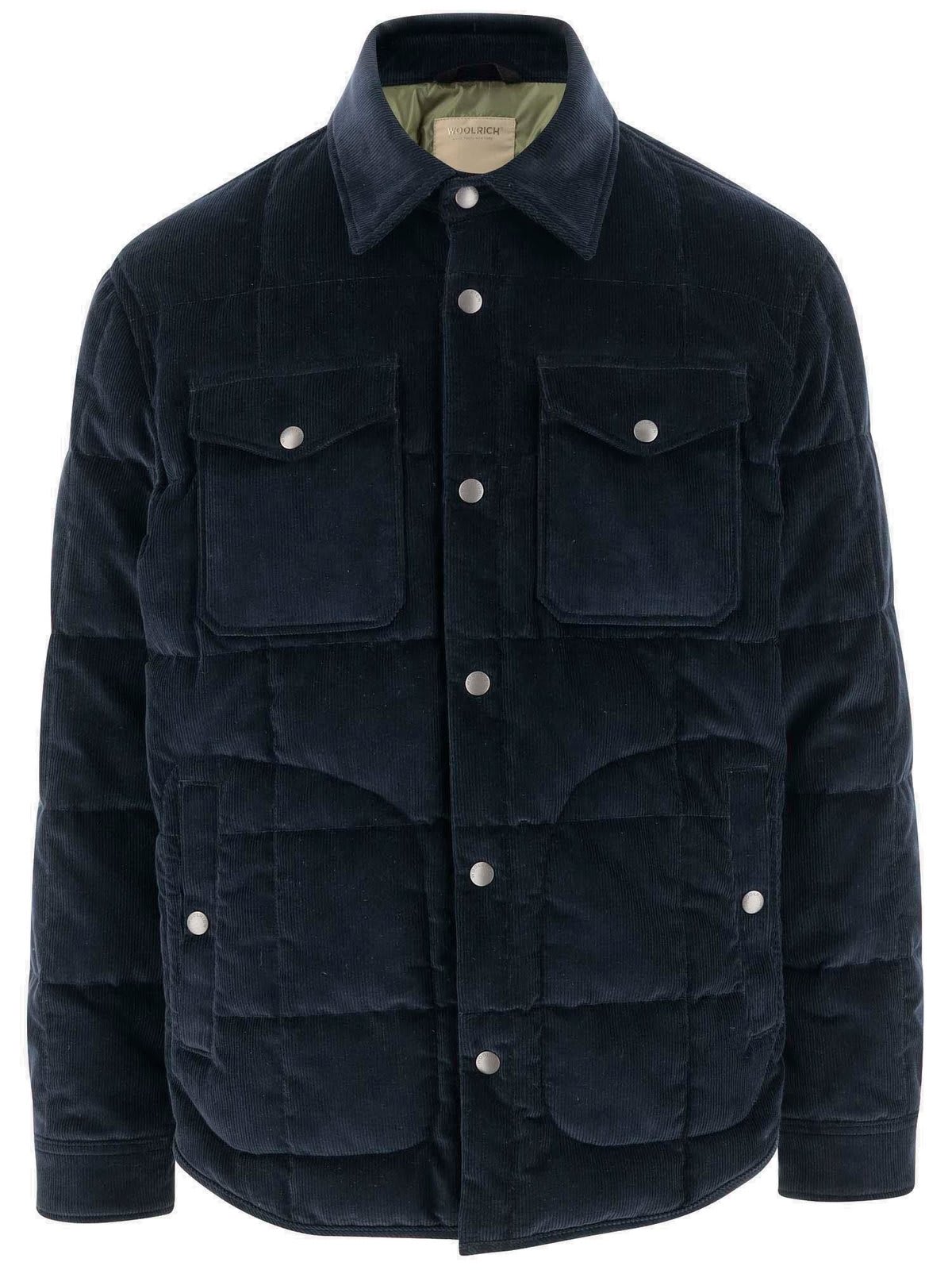 Shop Woolrich Buttoned Long-sleeved Shirt In Blu