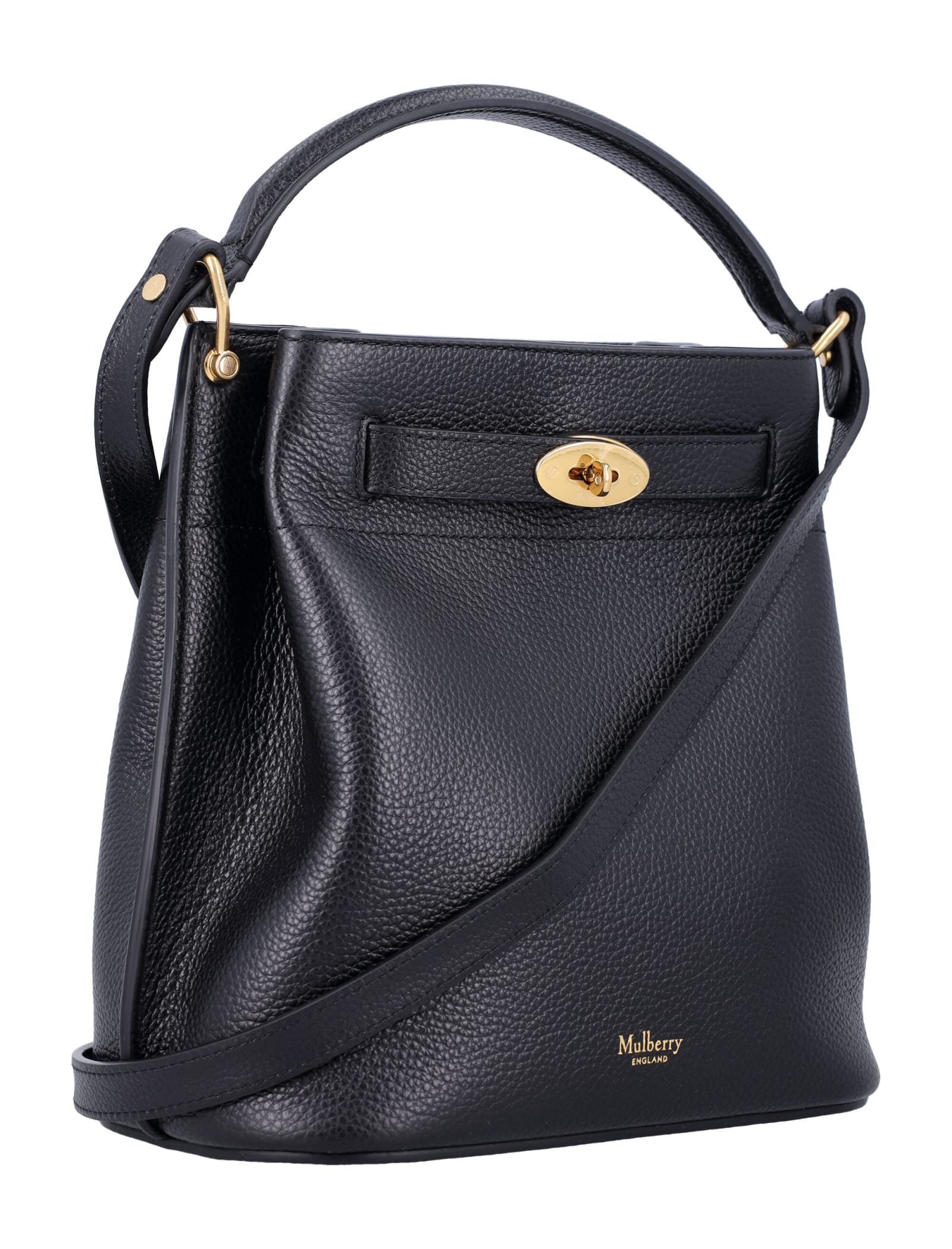 Shop Mulberry Islington Bucket Bag In Black