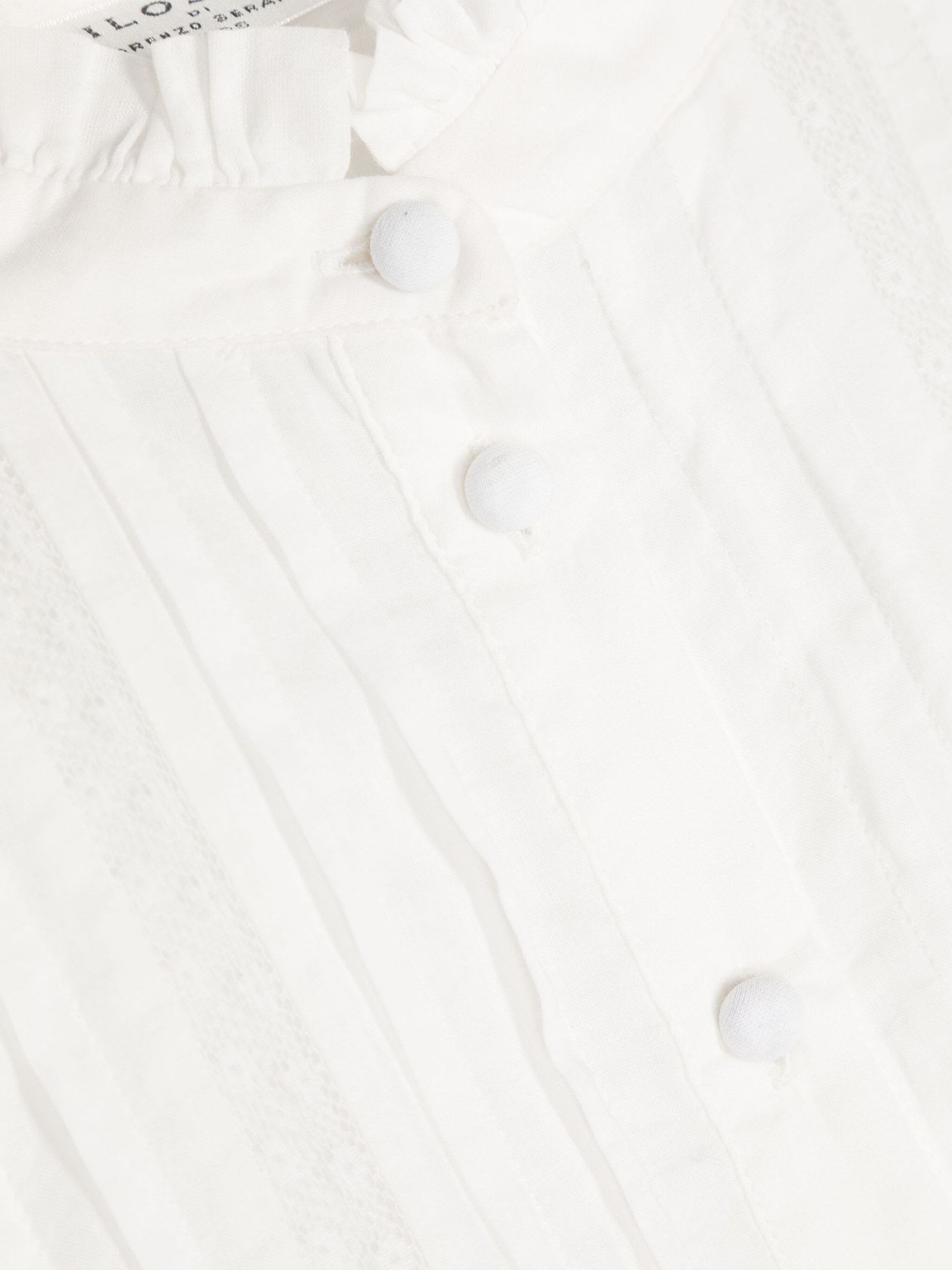 Philosophy Di Lorenzo Serafini Pintuck-detail Cotton Dress In Bianco