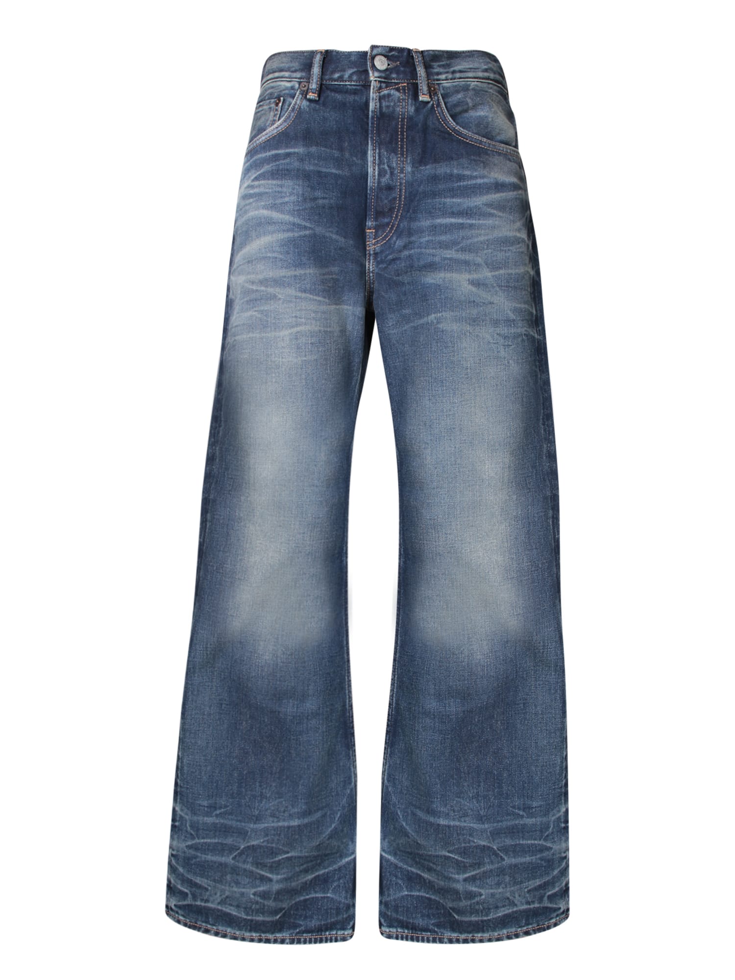 Shop Acne Studios Flared Blue Jeans