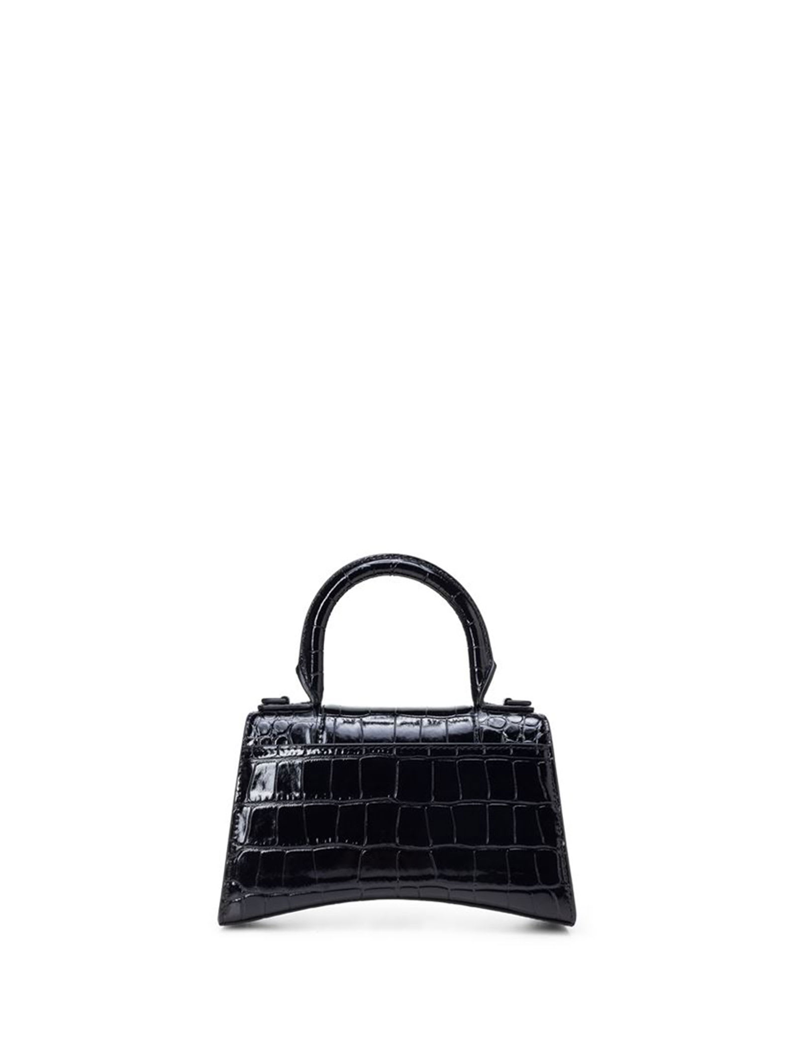 Balenciaga Small Hourglass Top-handle Bag In Black