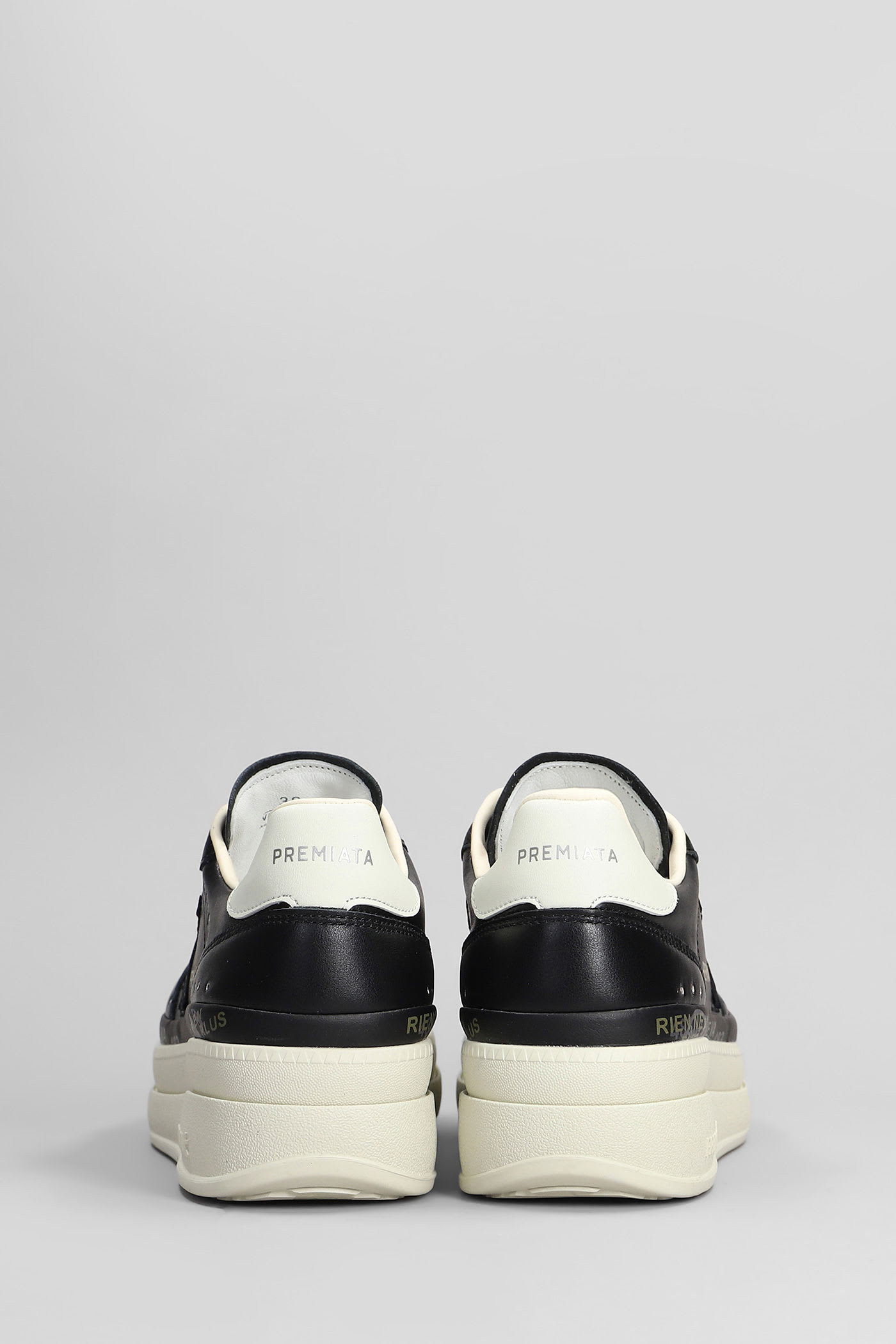 Premiata Stylish Low Top Sneakers With Platform Sole In Black