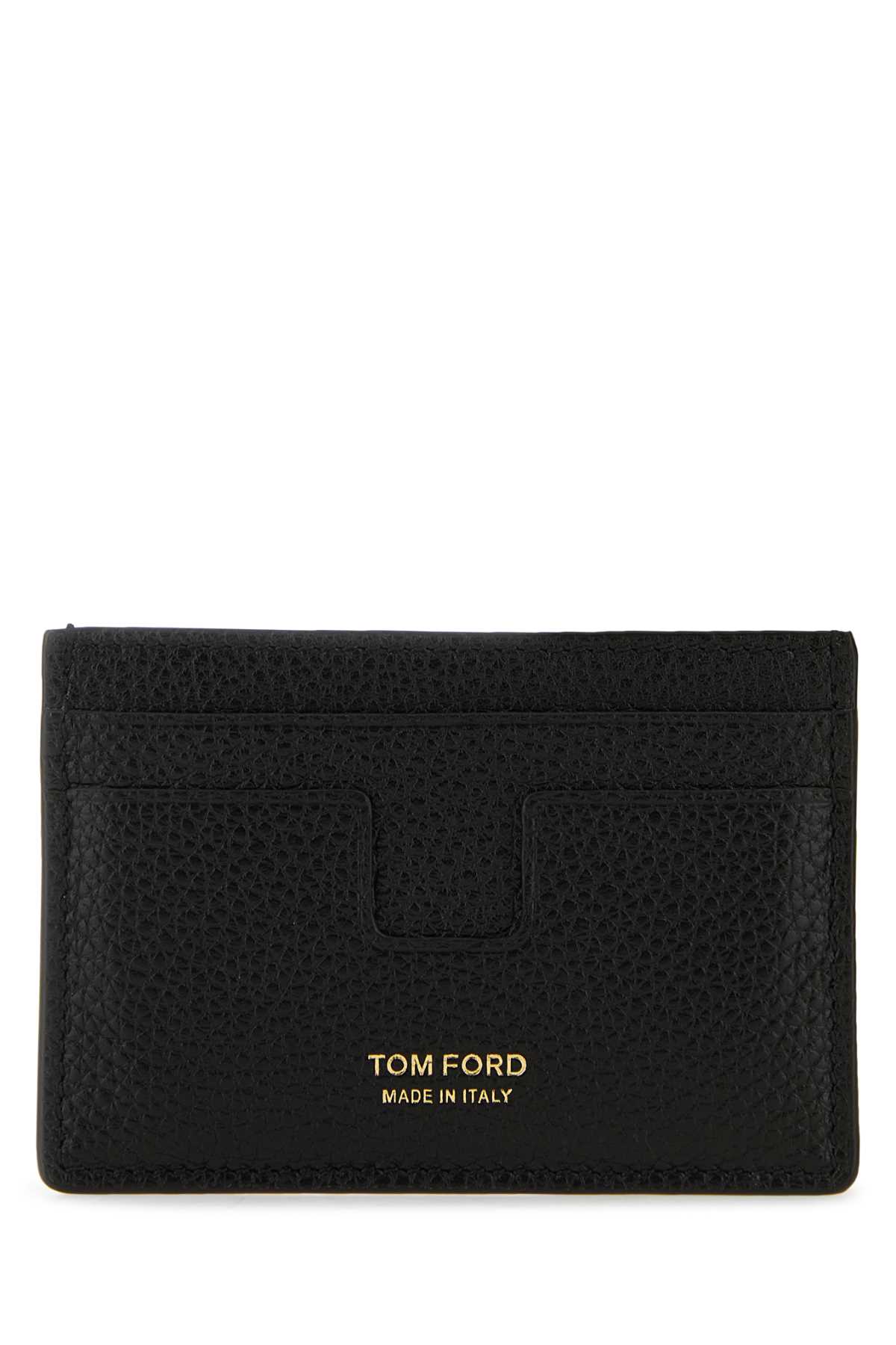 Shop Tom Ford Black Leather Card Holder