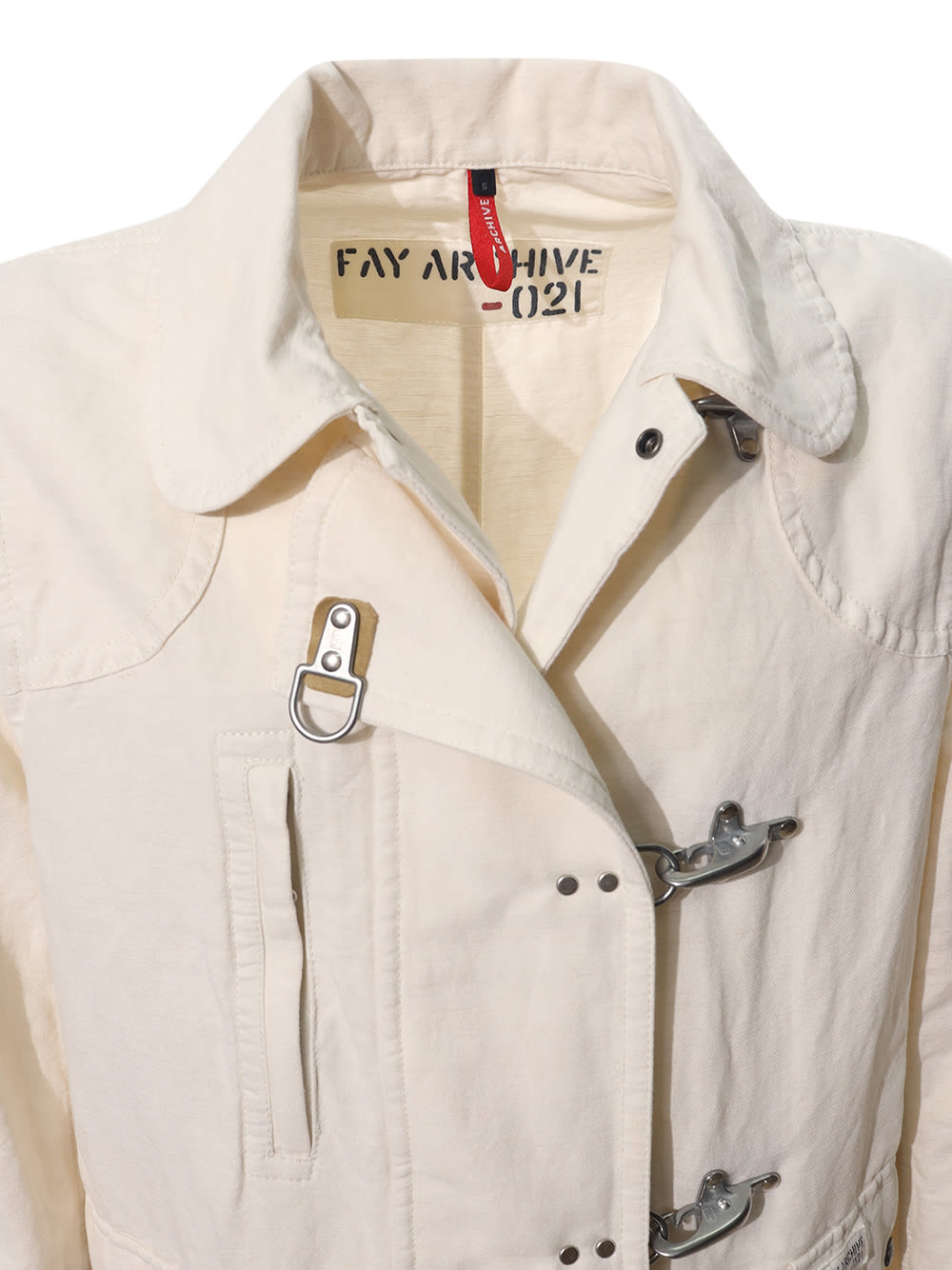 Shop Fay Archive Jacket 4 Ganci In Cream