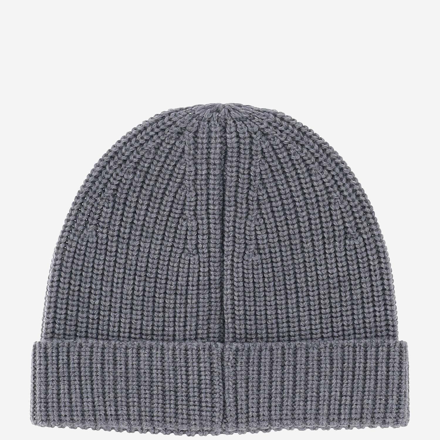 Shop Valentino Wool Beanie With Logo In Grey