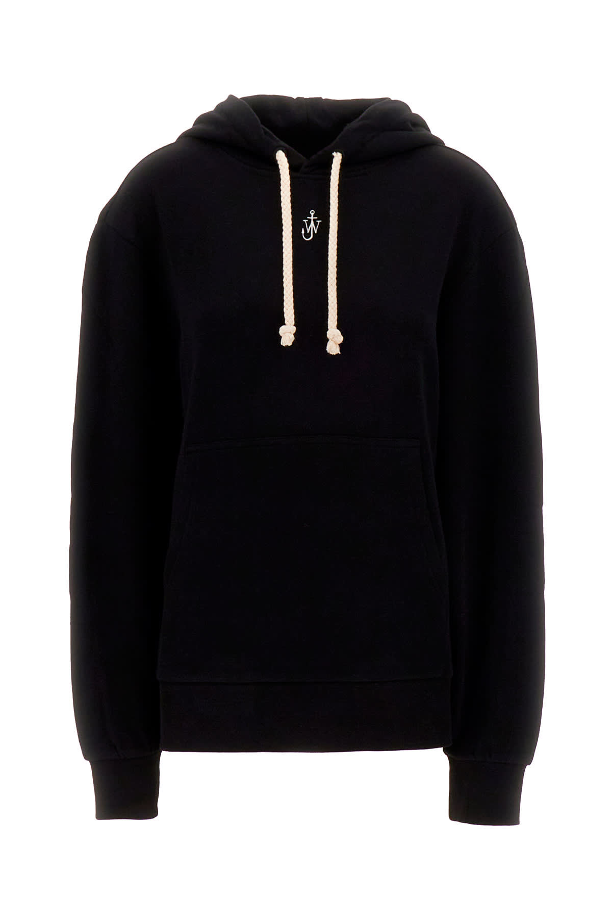 Shop Jw Anderson Black Cotton Blend Oversize Sweatshirt In 999