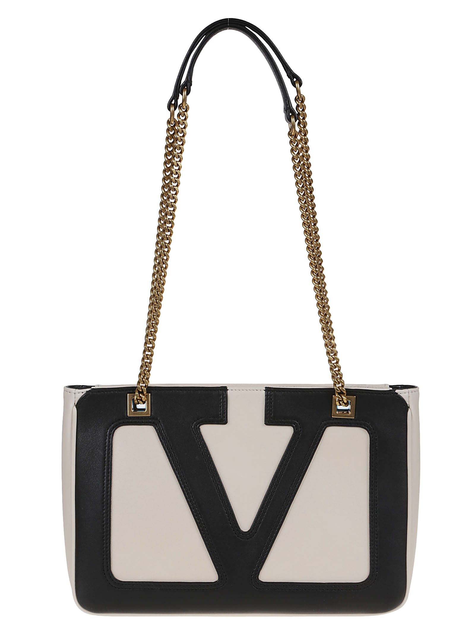 Valentino Small Viva Superstar Shoulder Bag In V Butter White Nero