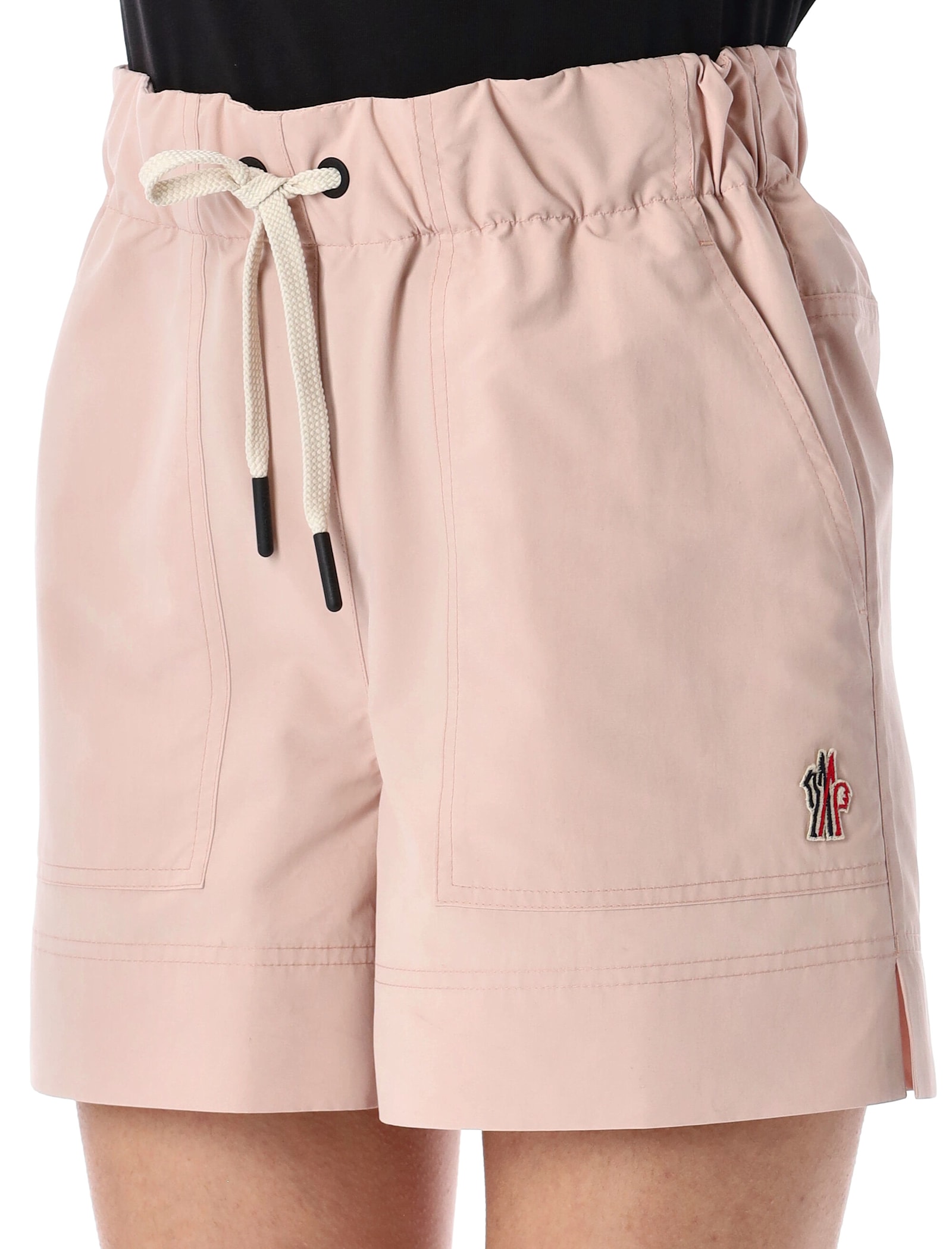 Moncler Genius Technical Froissé Shorts In Pink