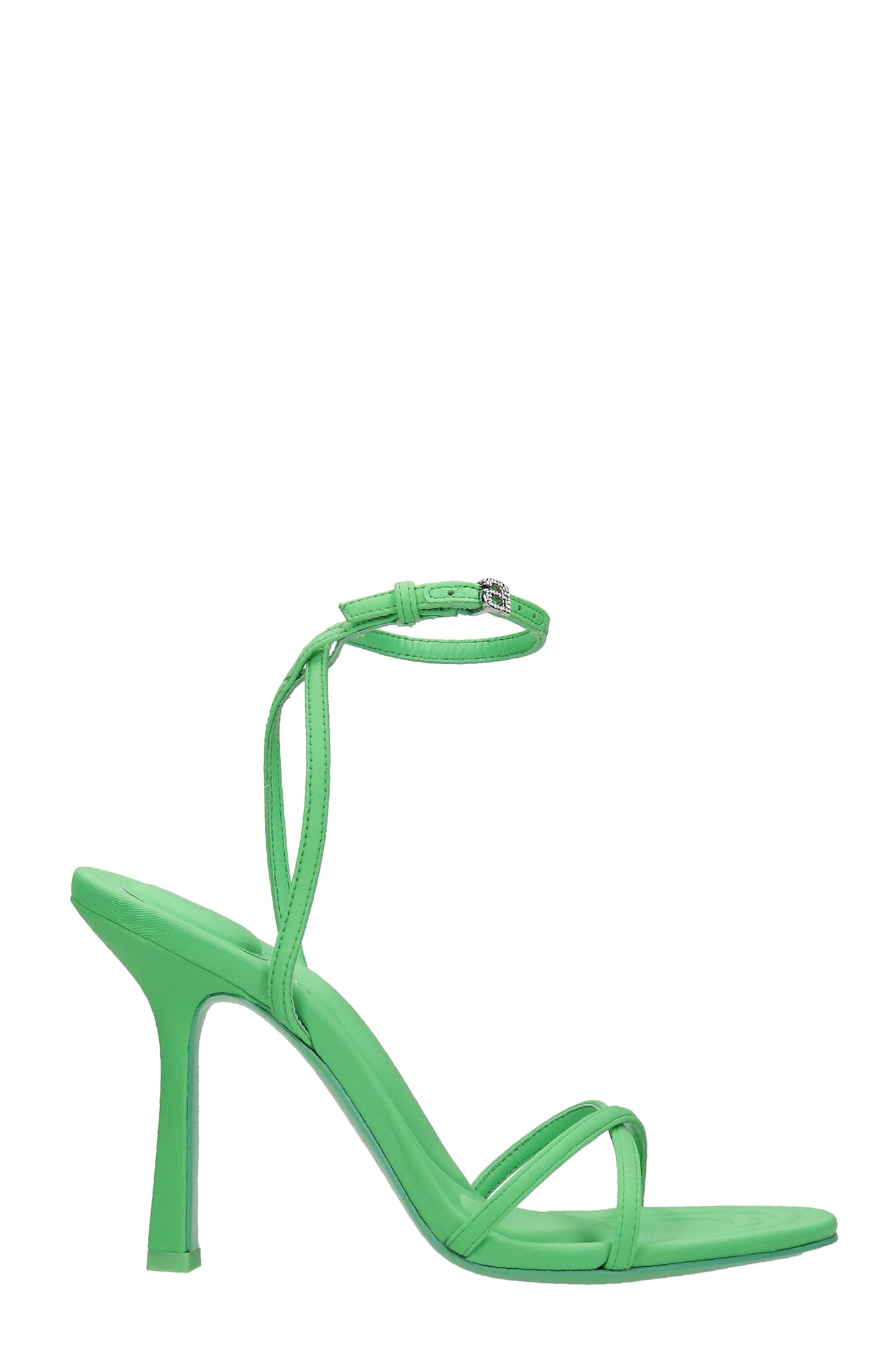 Alexander Wang Dahlia 105 Sandals In Green Leather