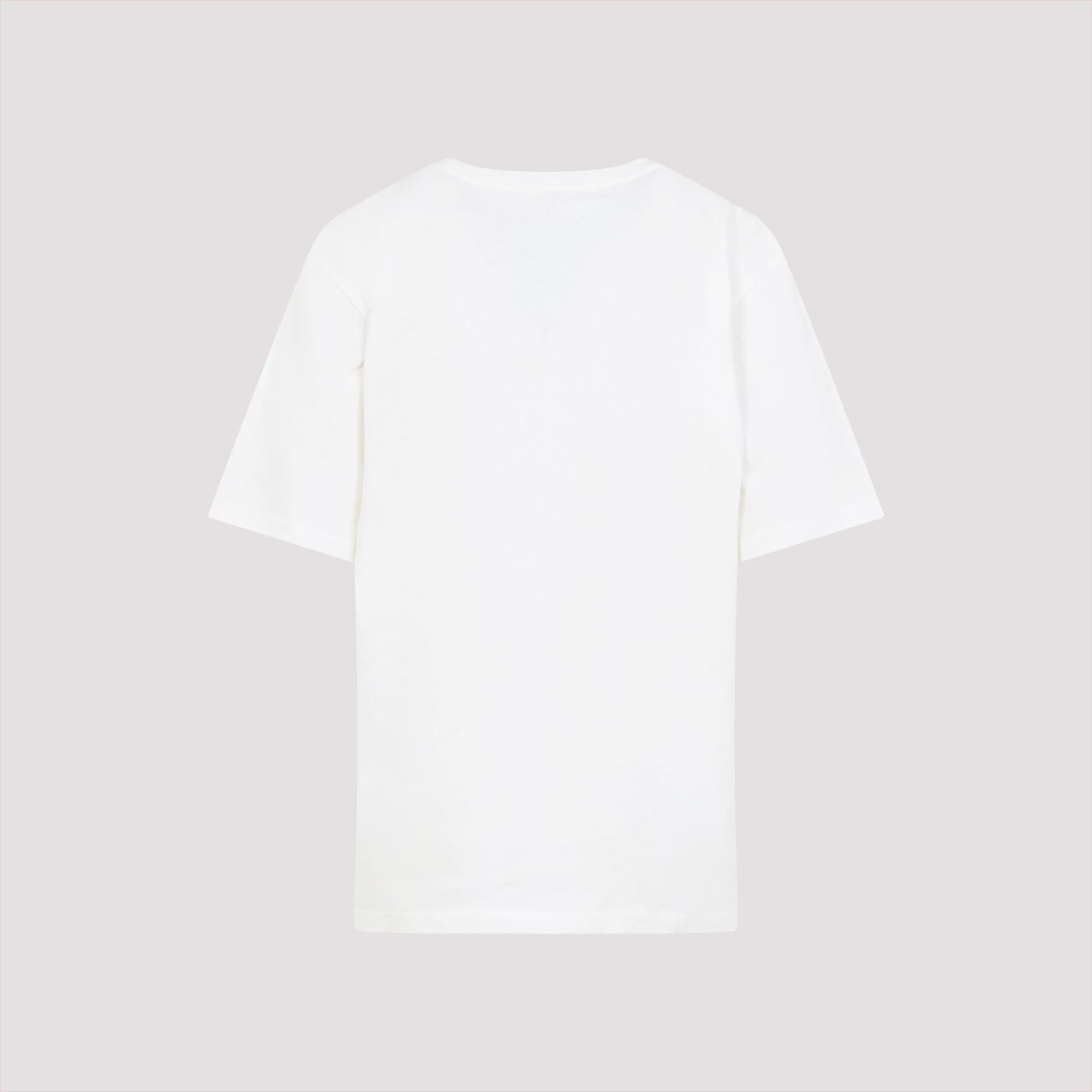 Chloé White Crewneck T-shirt With Logo Print On The Front In Cotton Woman In White