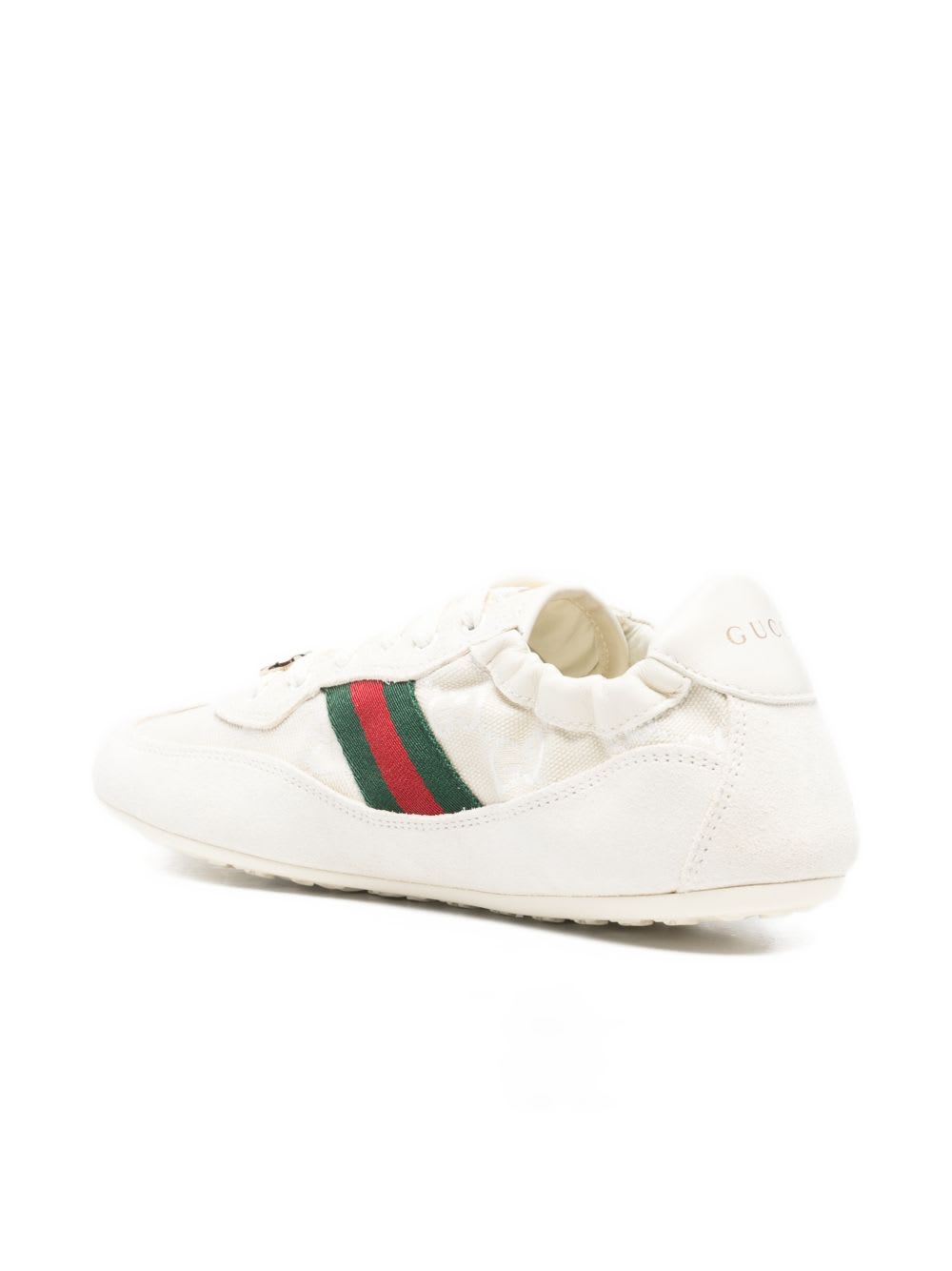 Gucci Shift Sneakers Embroidered Accents Low Top Sole In Neutral