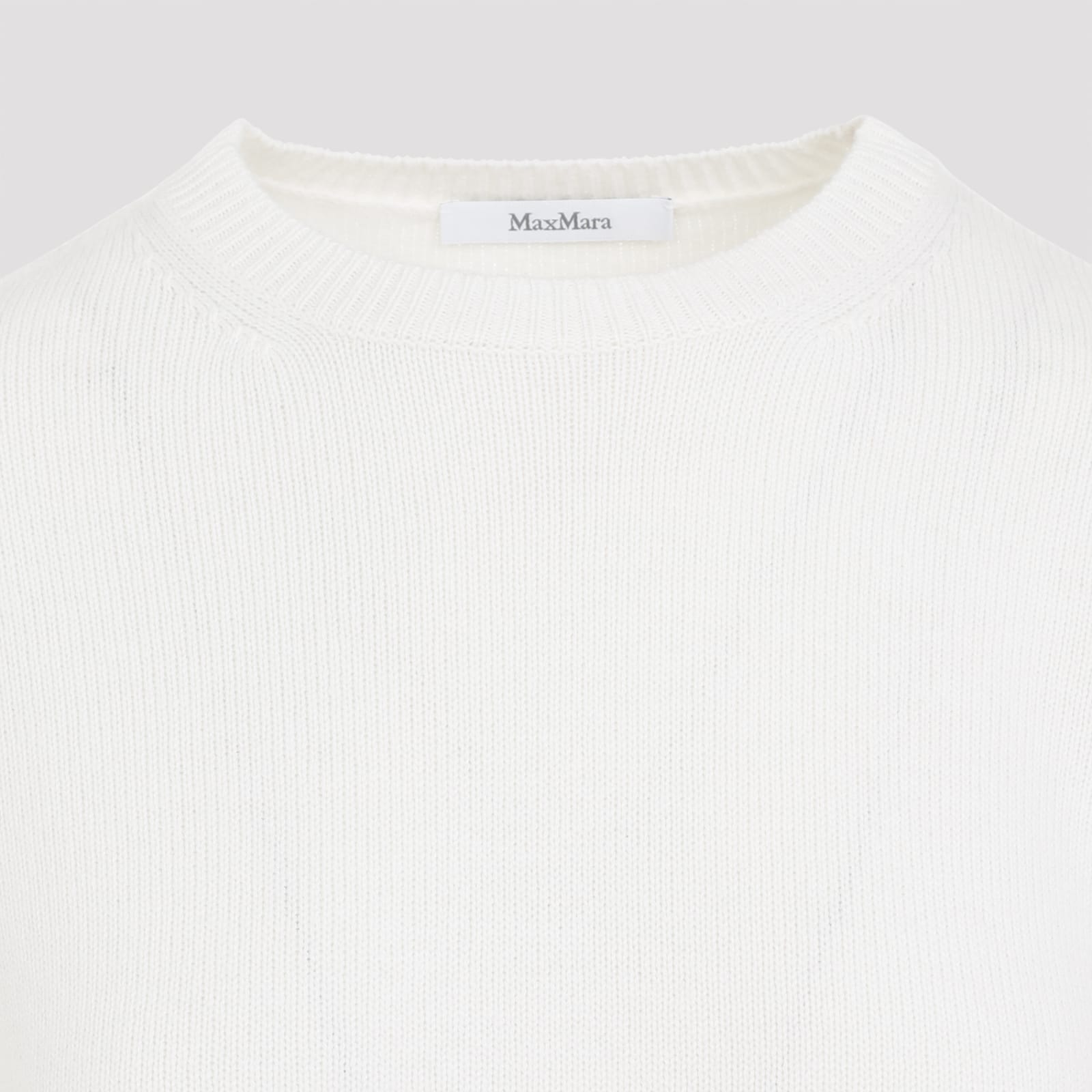 Shop Max Mara Viglio Crewneck In Crema