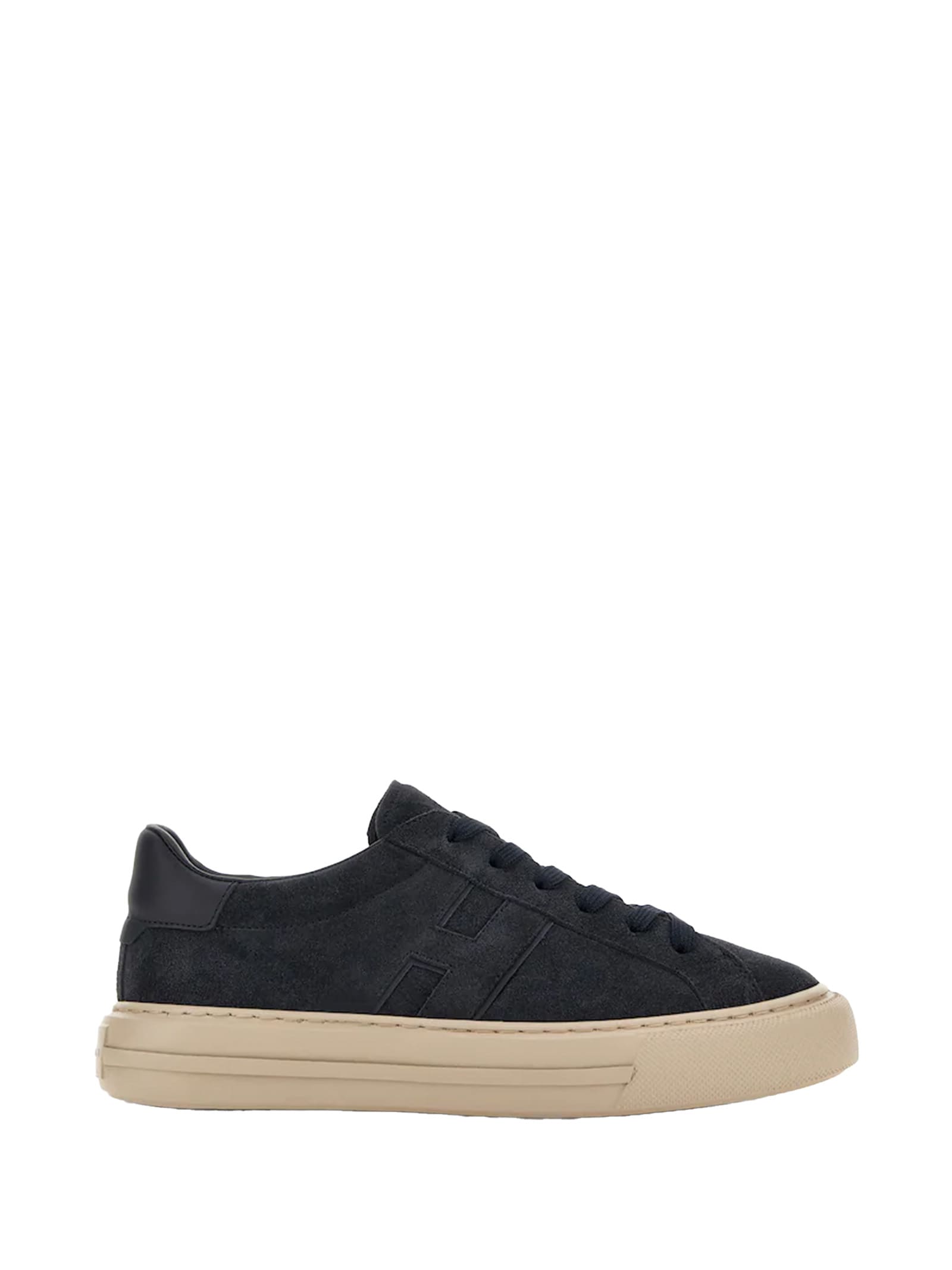 Hogan H691 Lace-up Sneakers With Embossed Branding And Memory Foam Insole In Blue