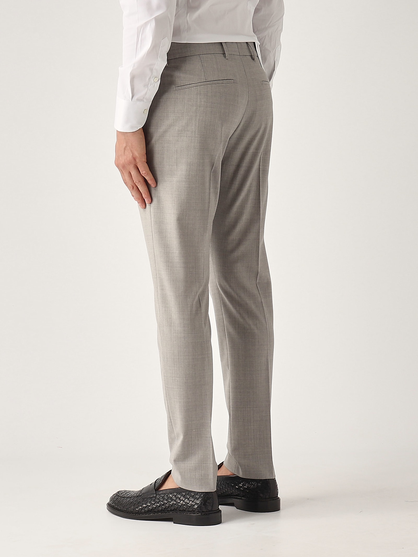 Pt Torino Pantalone Lana Stretch Ten Trousers In Gray