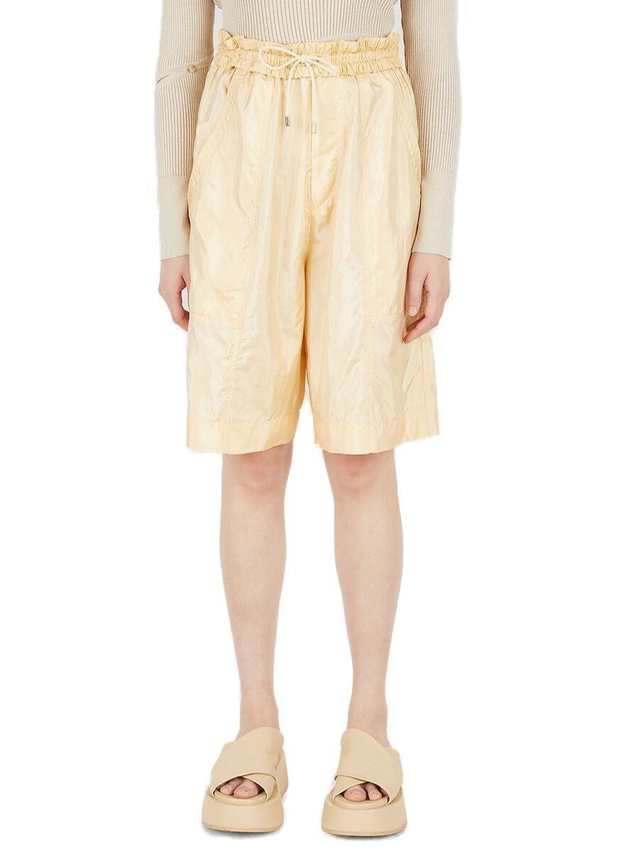 Shop Isabel Marant High Waist Drawstring Shorts In Ivory
