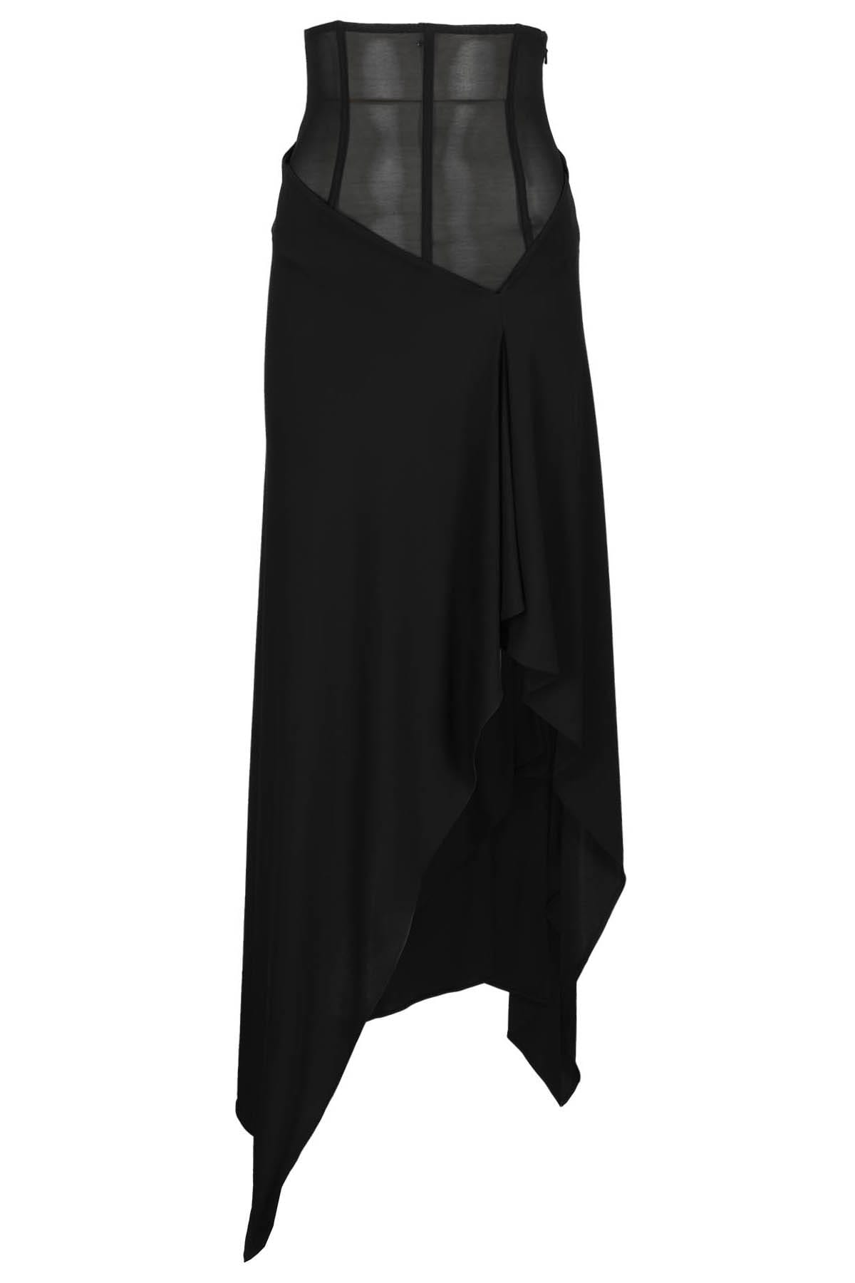 Shop Alessandro Vigilante Midi Skirt In Fluid In Black