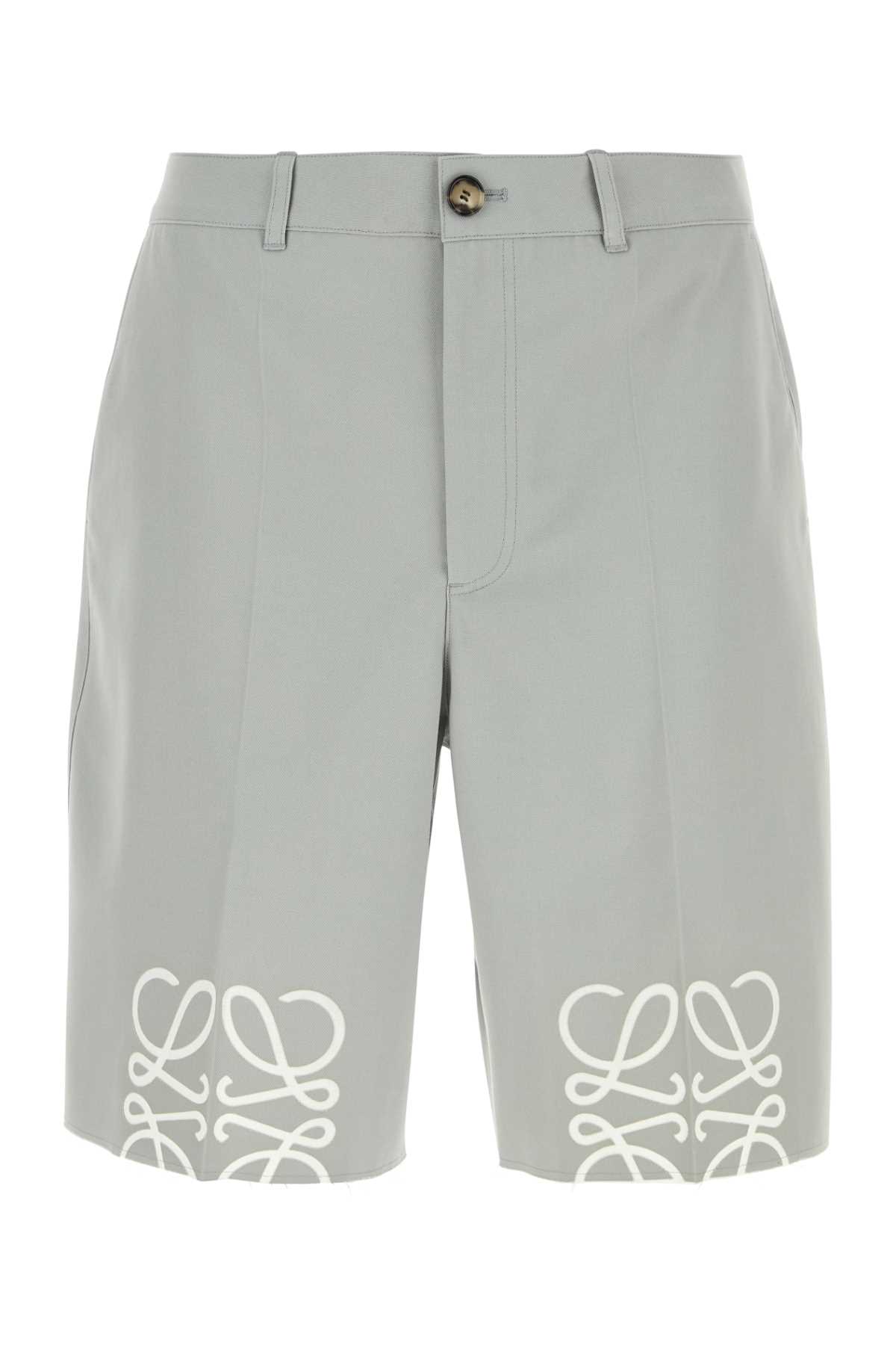 Grey Twill Bermuda Shorts