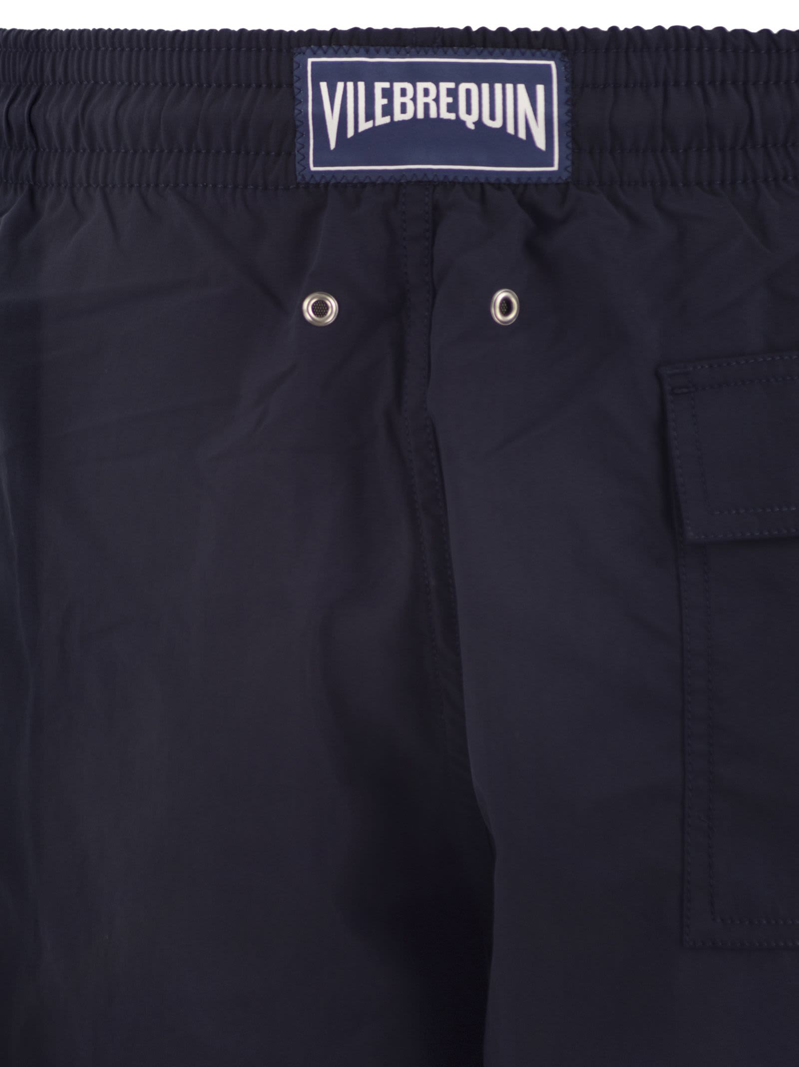 Vilebrequin Swim Shorts Midnight Elastic Waist In Black