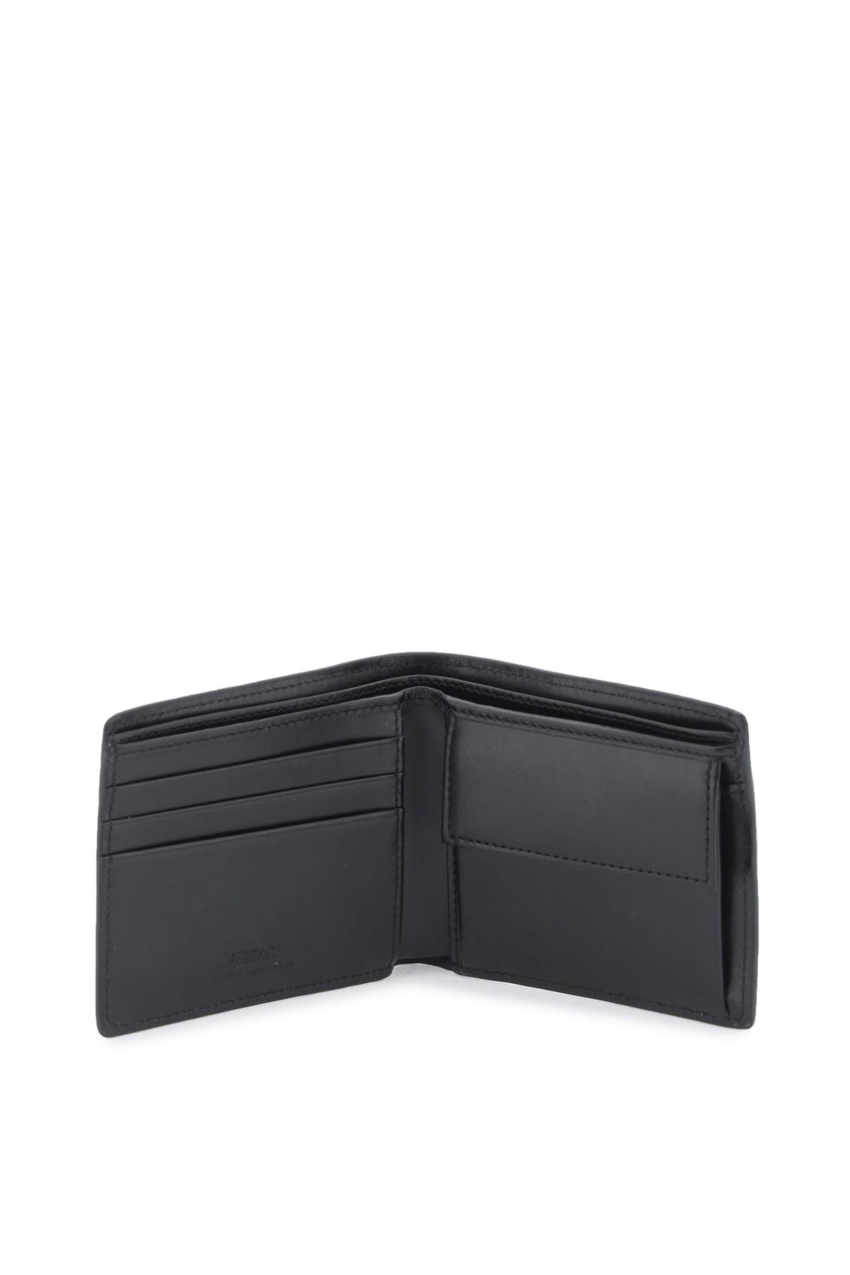 Shop Versace Medusa Biggie Wallet In Black Palladium (black)