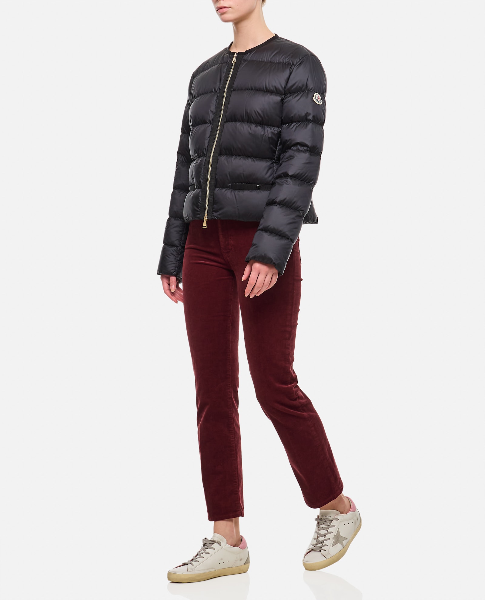 Shop Moncler Laurine Zipped Short Down Jacket In Black