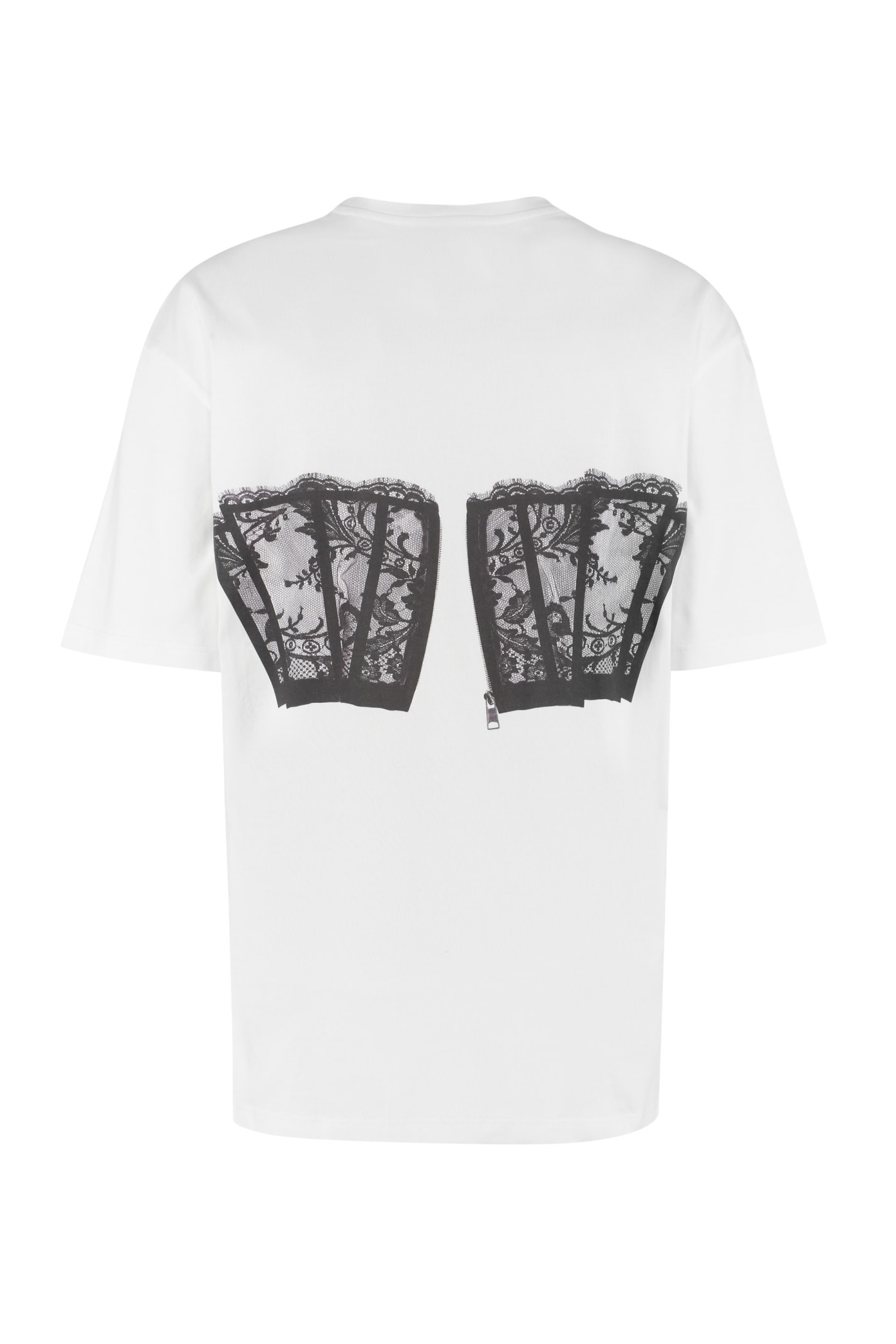 Shop Alexander Mcqueen Printed Short Sleeve T-shirt In White