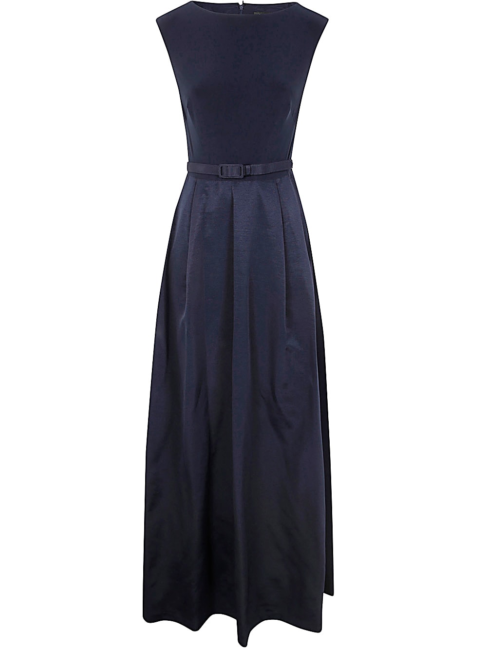 Shop Ralph Lauren Noella Short Sleeve Gown In Refined Navy