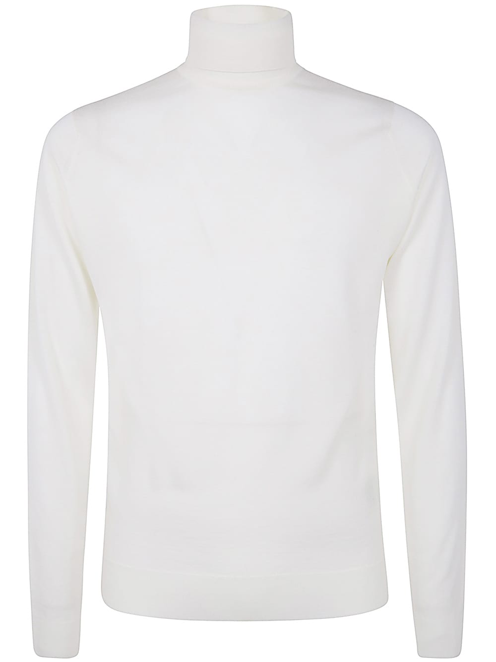 Shop John Smedley Cherwell Pullover Roll Neck Ls In Snow White