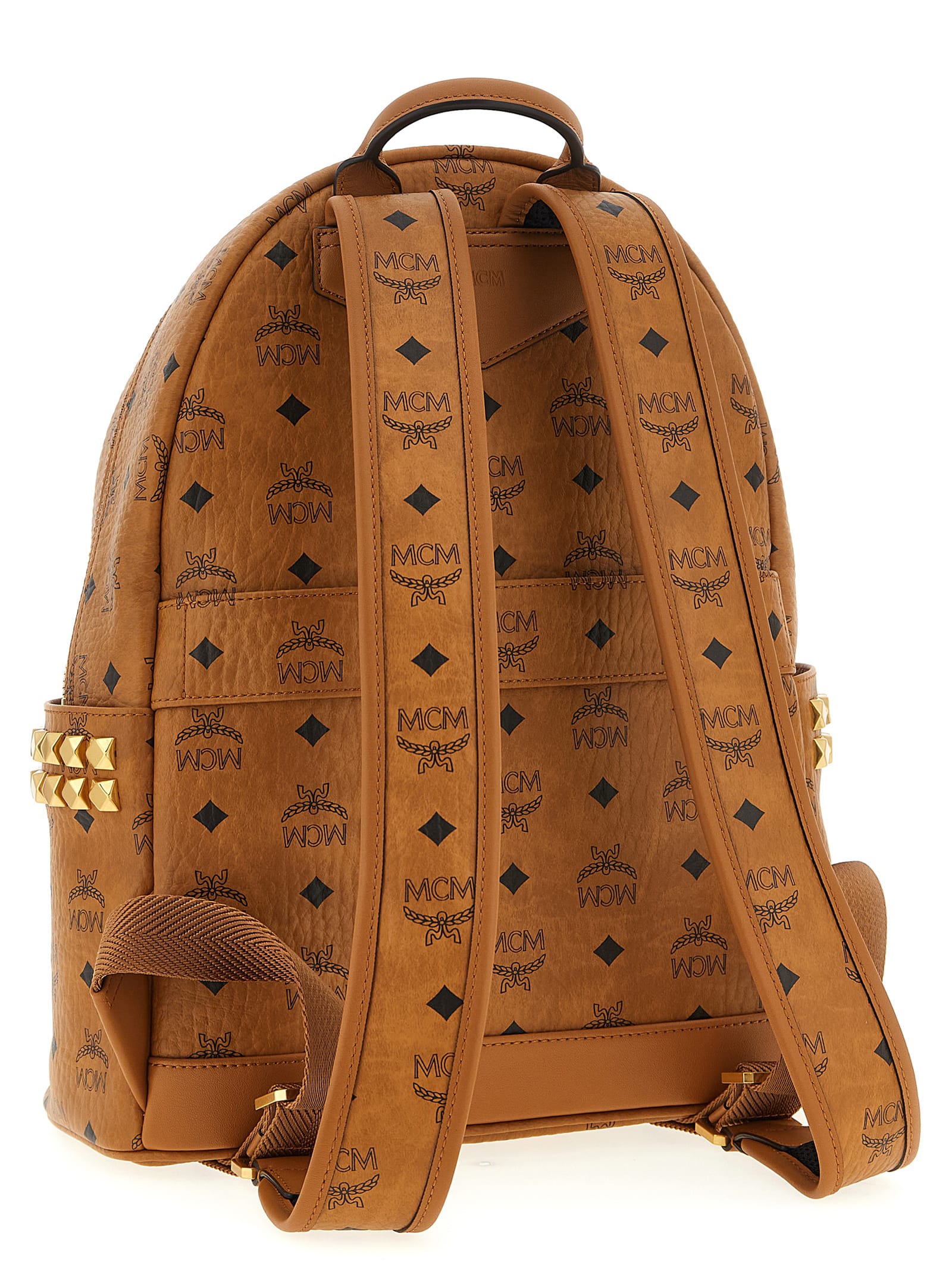 Mcm Stark Small-medium Backpack In Brown