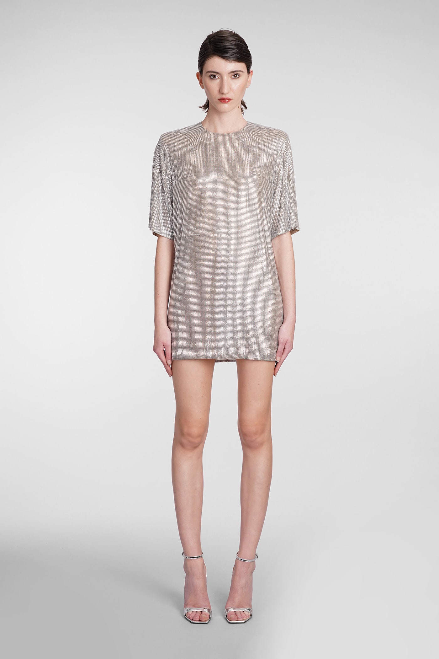 Dress In Silver Polyamide
