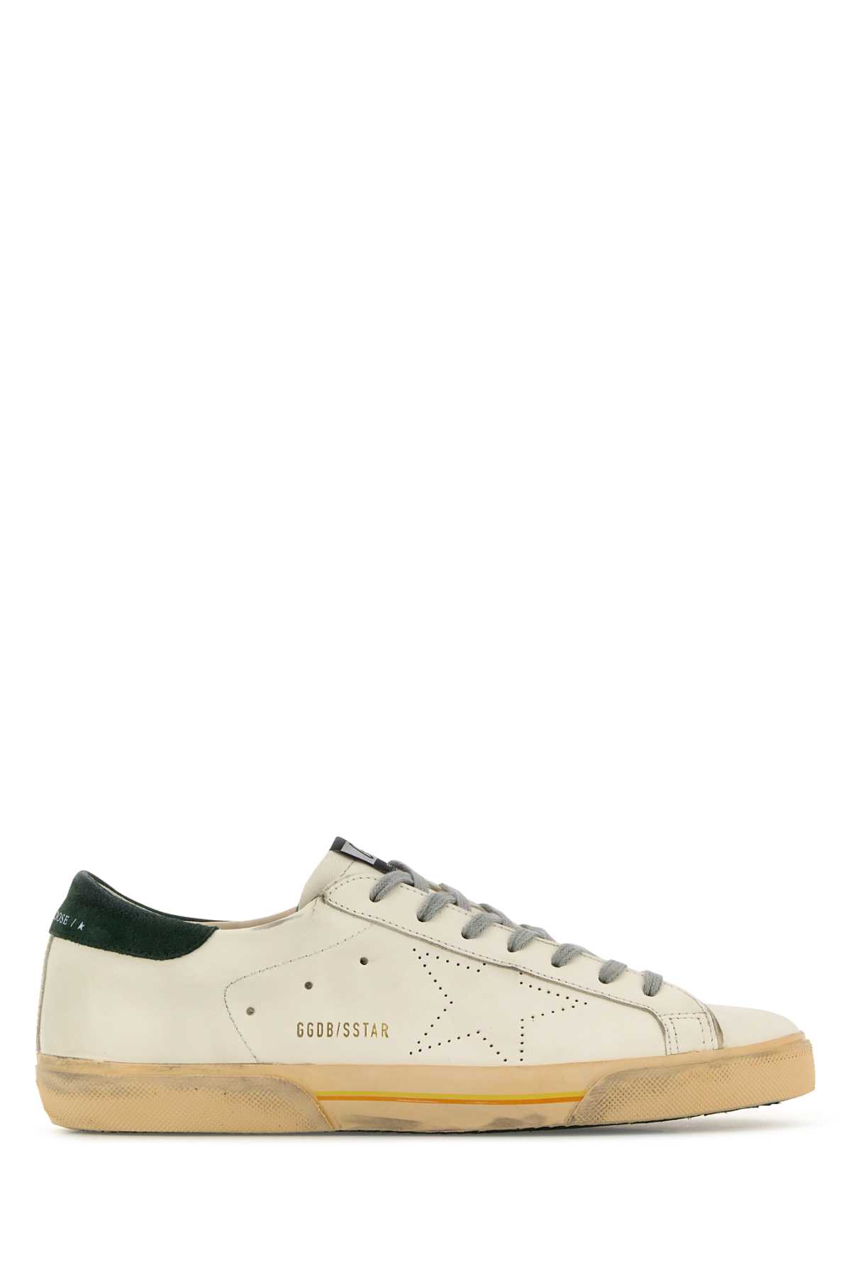 Golden Goose White Leather Superstar Skate Sneakers