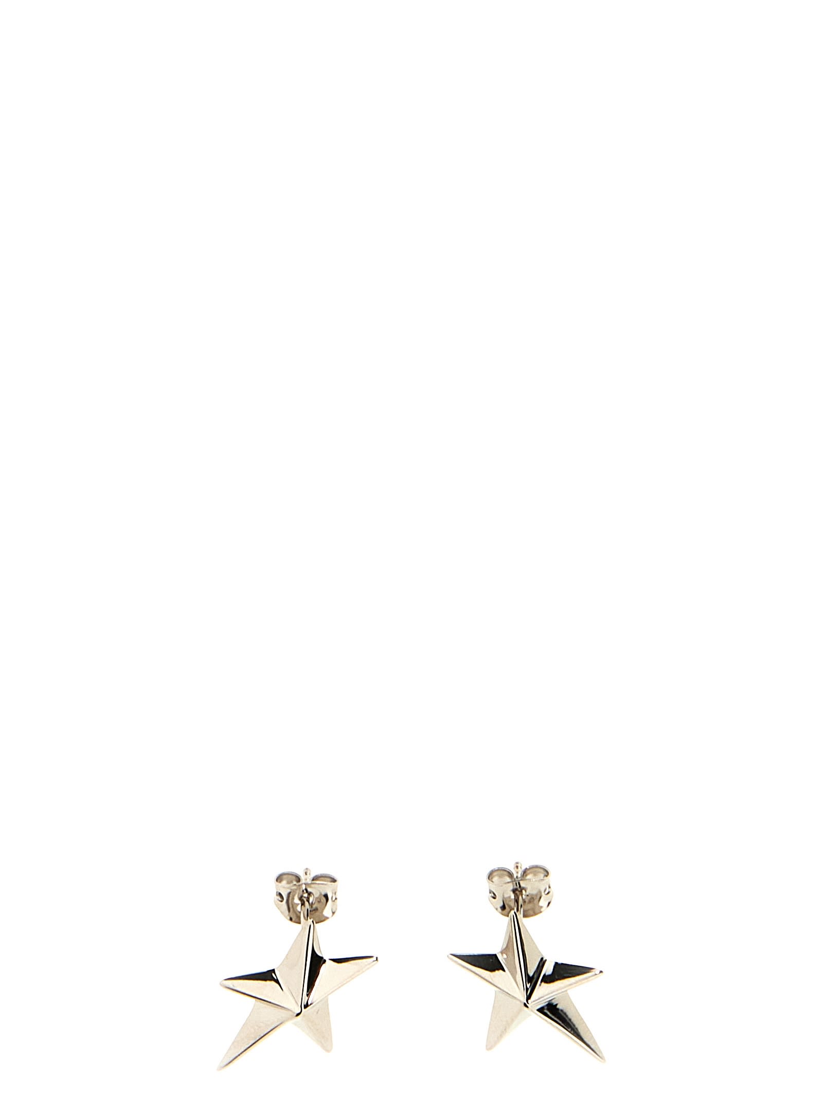 Shop Mugler Mini Star Earrings In Silver