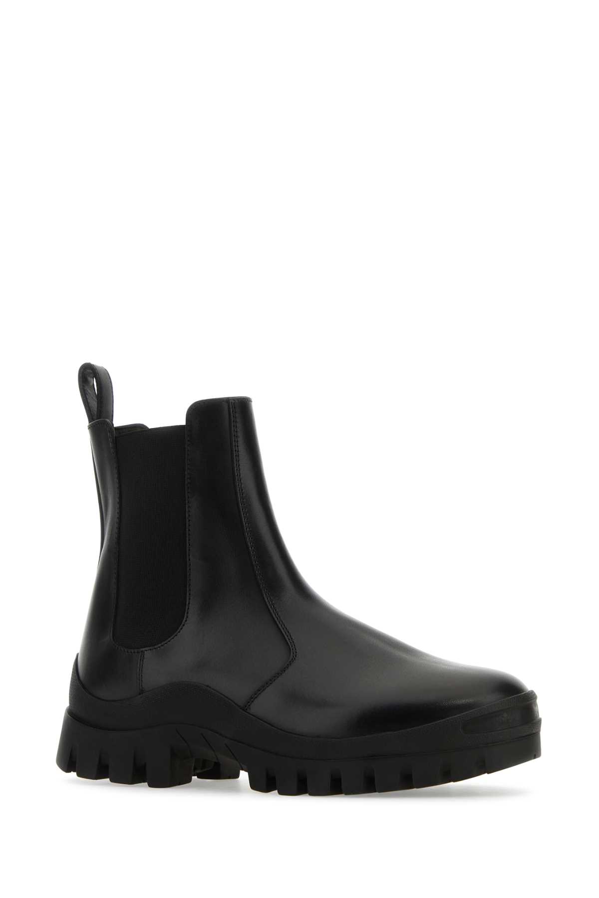 Shop The Row Black Leather Greta Winter Ankle Boots