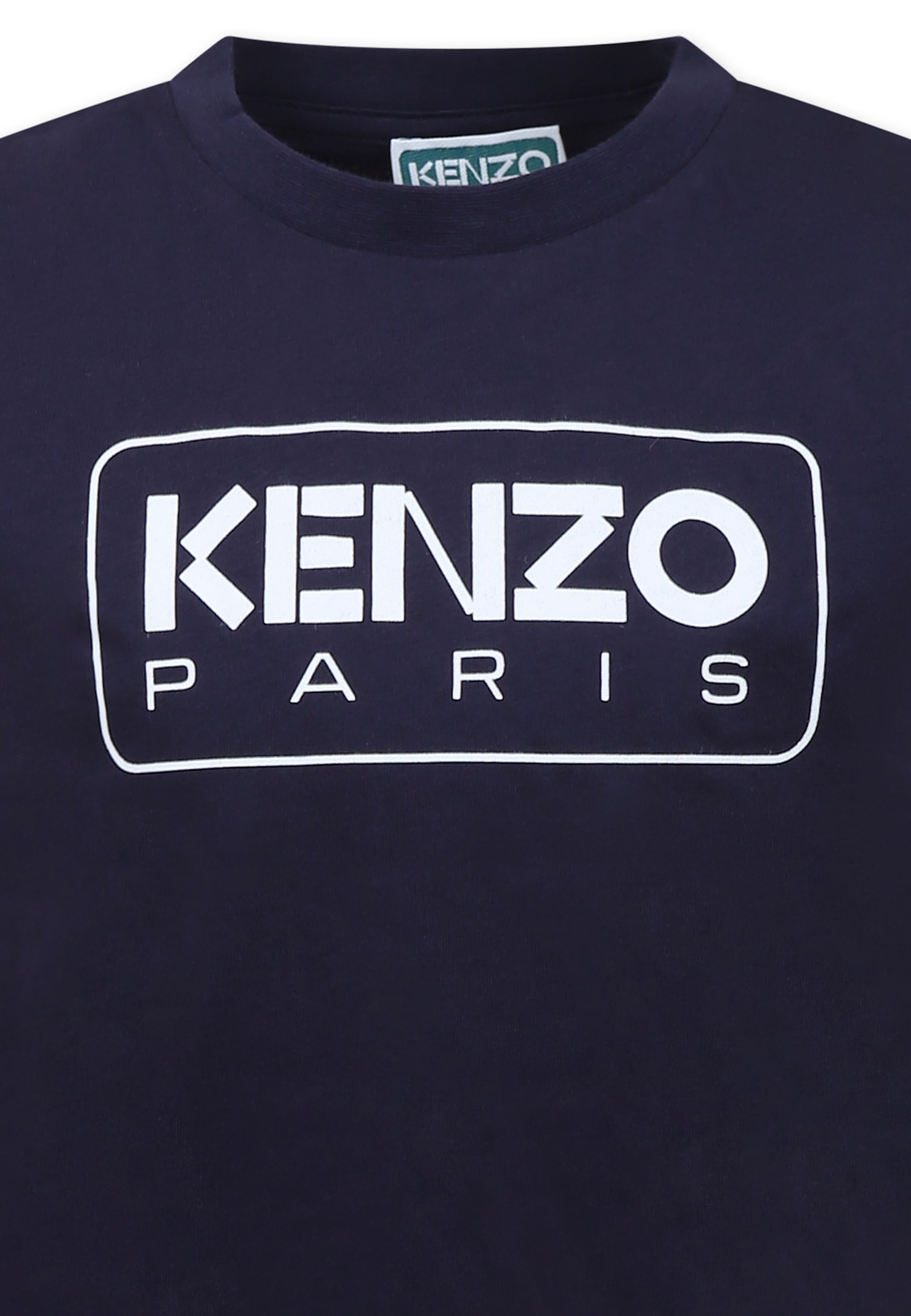 Kenzo Blue T-shirt For Kids With Logo In Blue