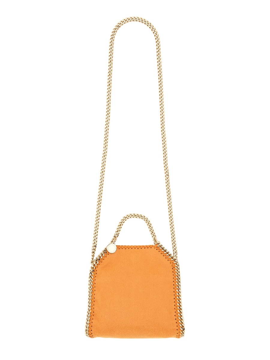 Shop Stella Mccartney Falabella Tiny Bag In Orange