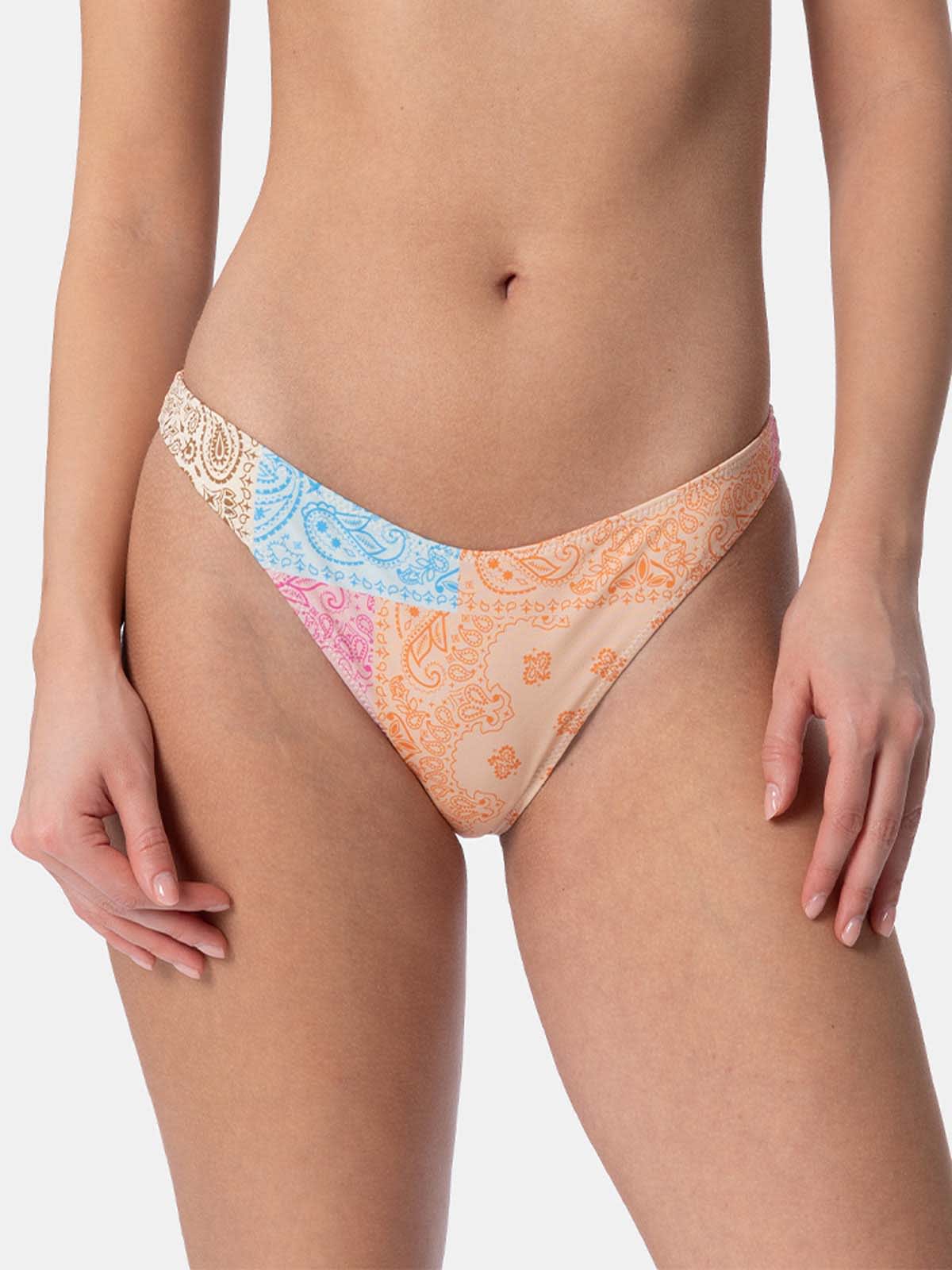 Mc2 Saint Barth Woman Bandanna Cheeky Swim Briefs Naomi In Multicolor