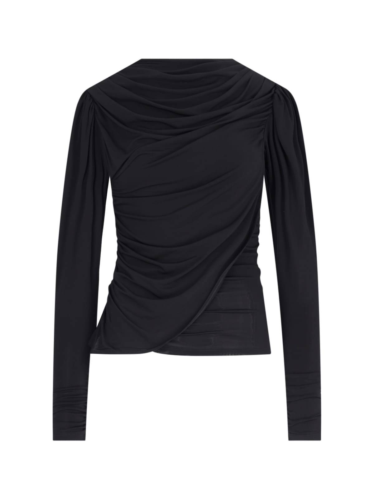 Shop Paloma Wool Draped Top Blessy In Black