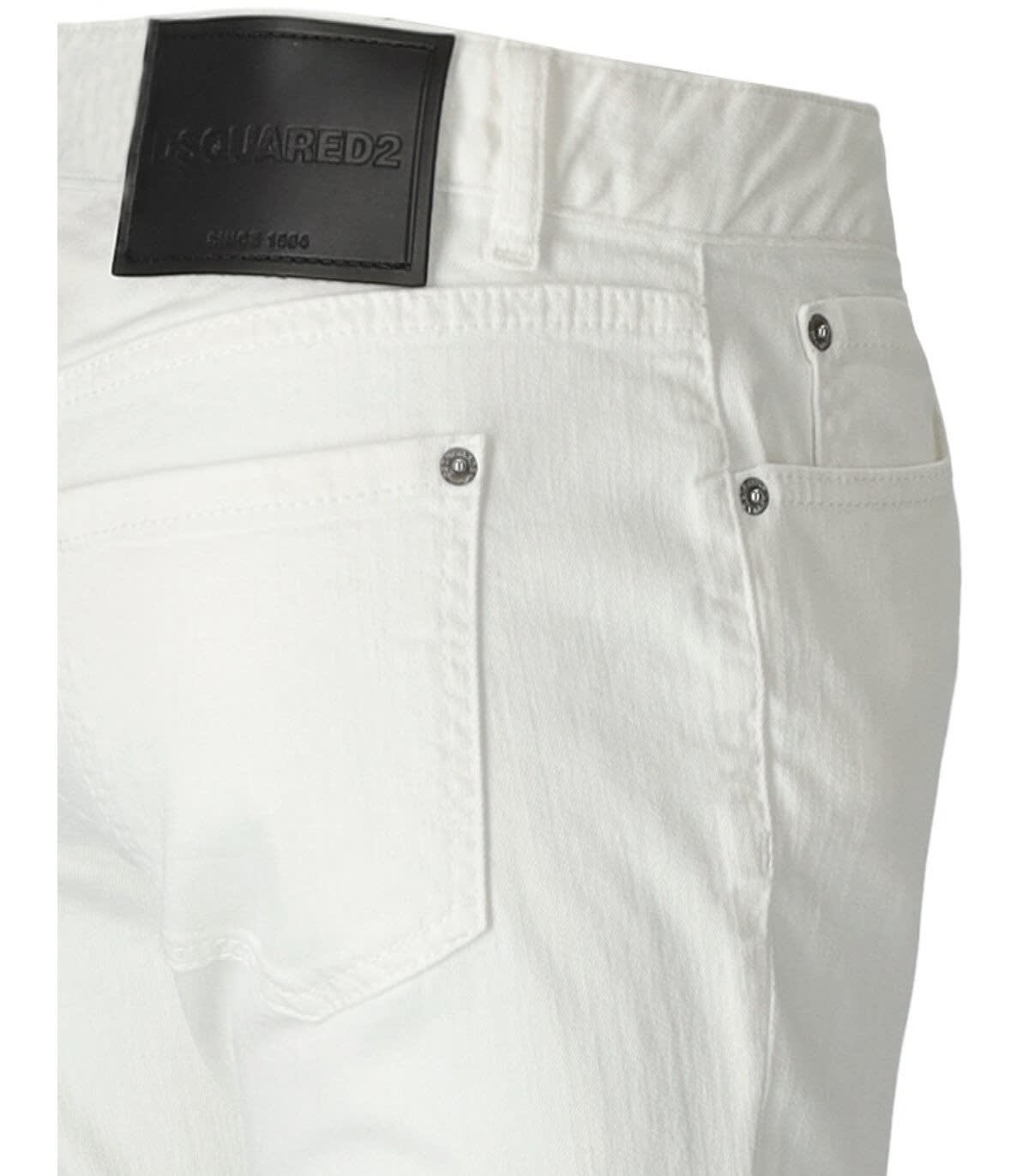 Shop Dsquared2 Logo Patch Low-rise Flared Jeans In Bianco