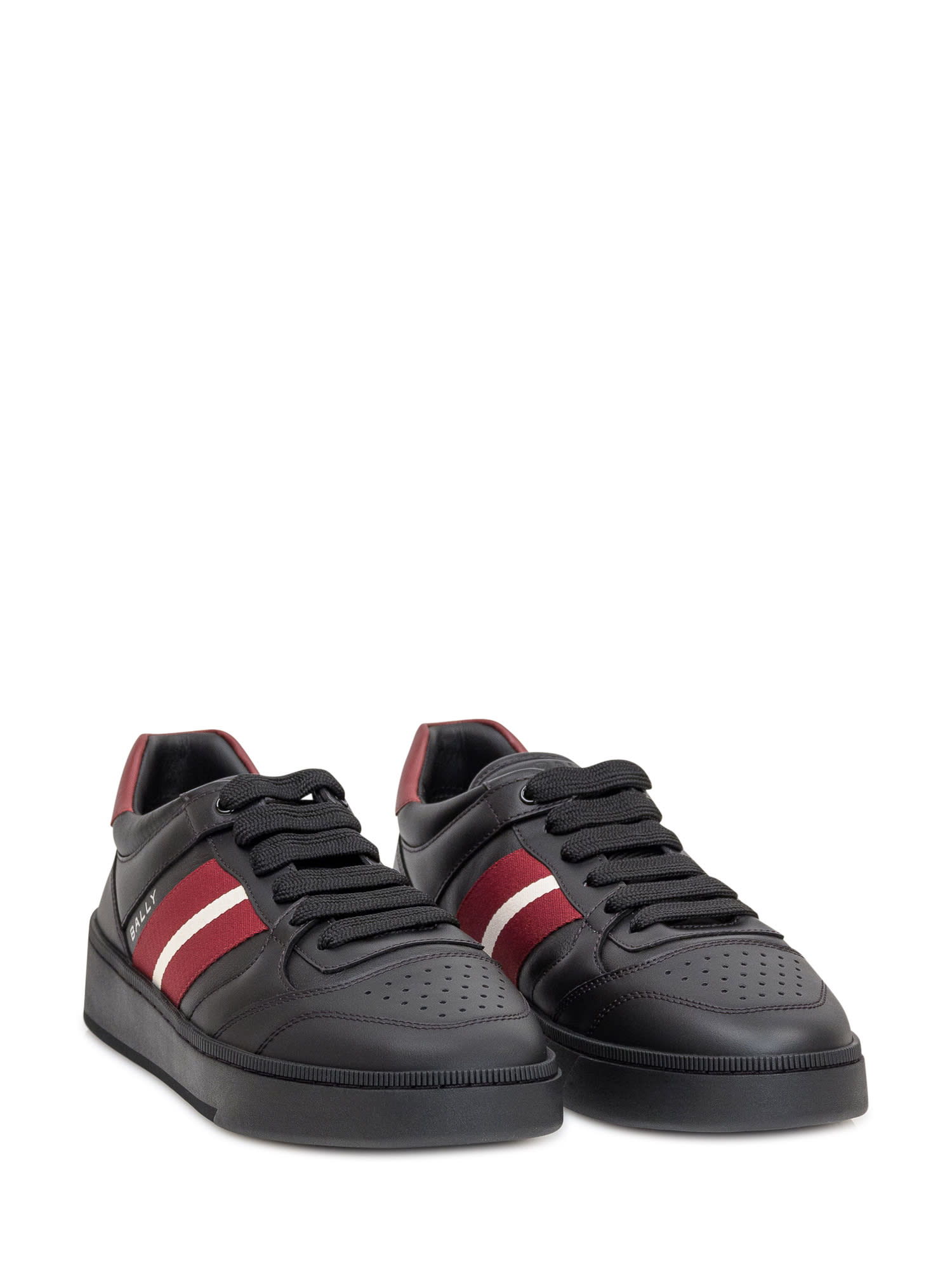 Shop Bally Rebby Sneaker In Black/black/red