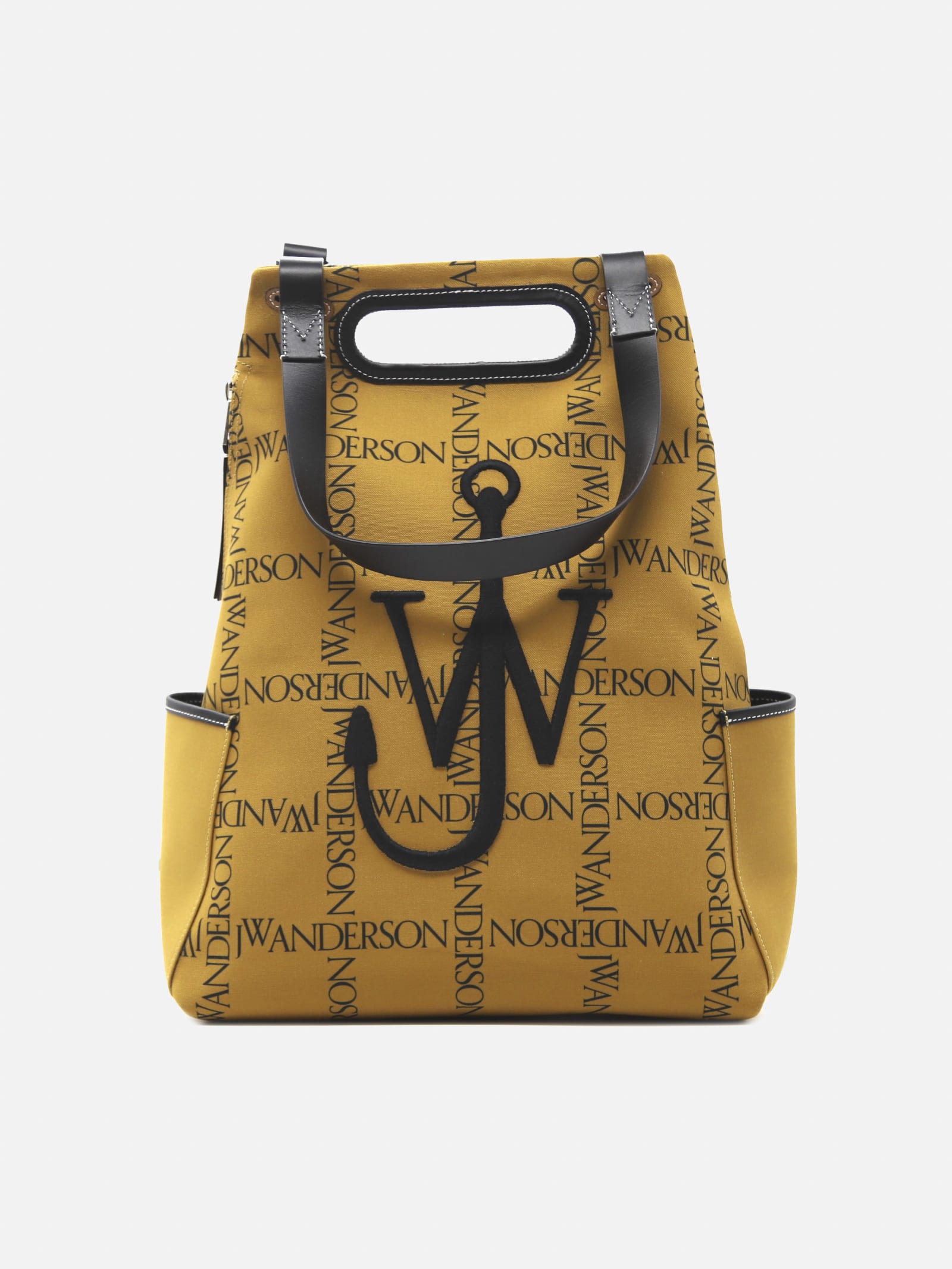 J.W. Anderson Anchor Backpack In Fabric With All-over Logo Print