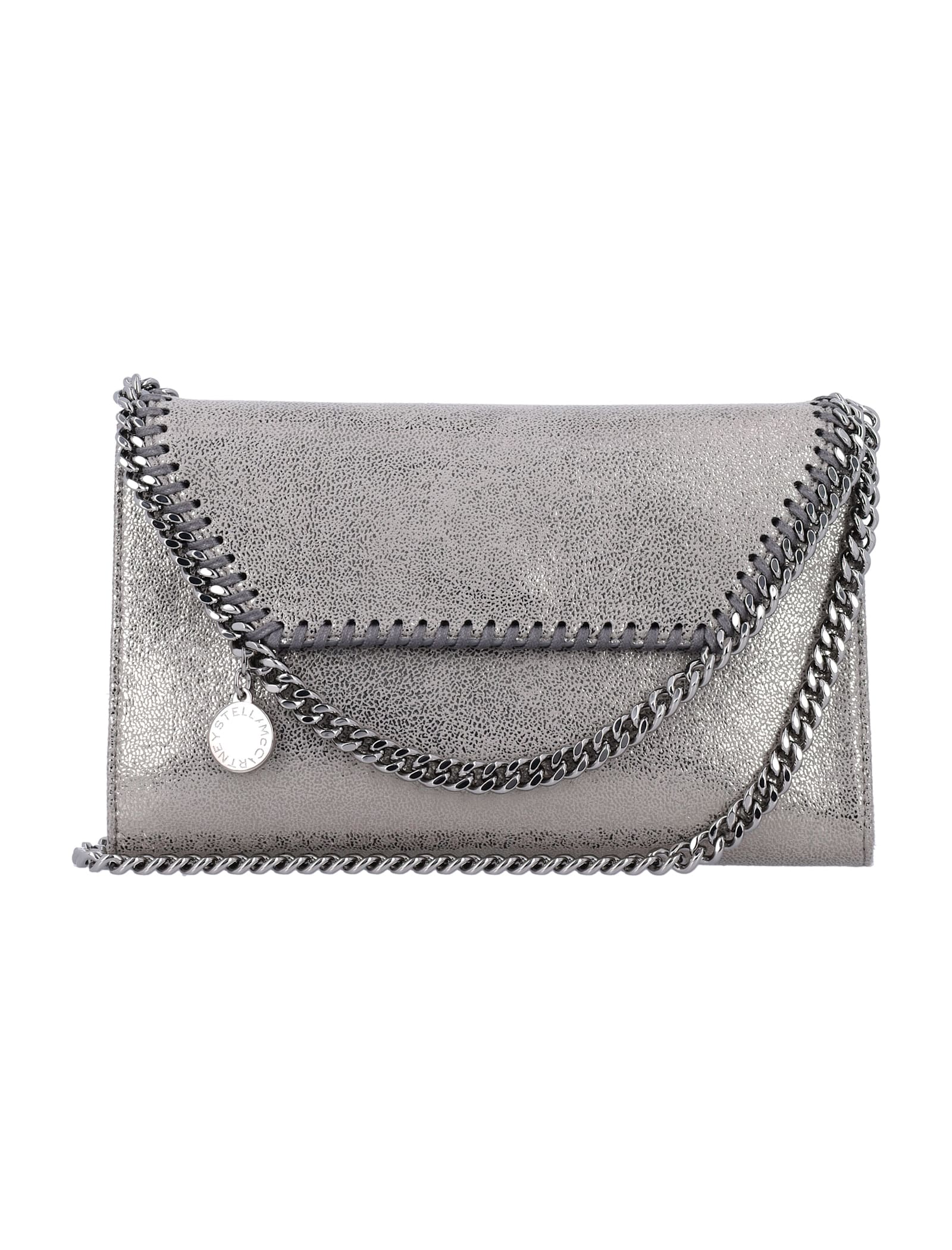 Stella Mccartney Falabella Wallet Crossbody Bag In Gray
