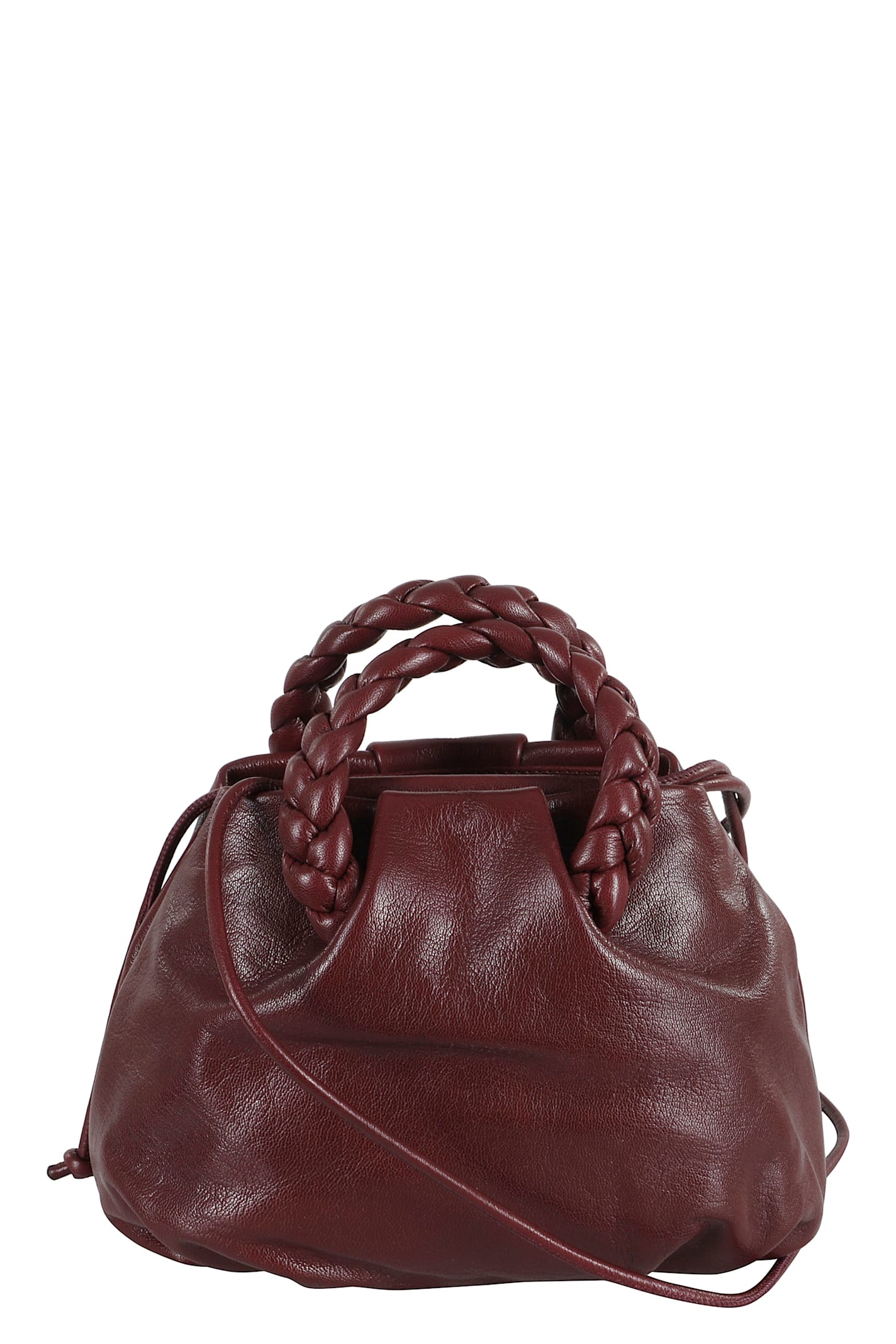 Hereu Bombon M Supple Shiny Bag In Burgundy